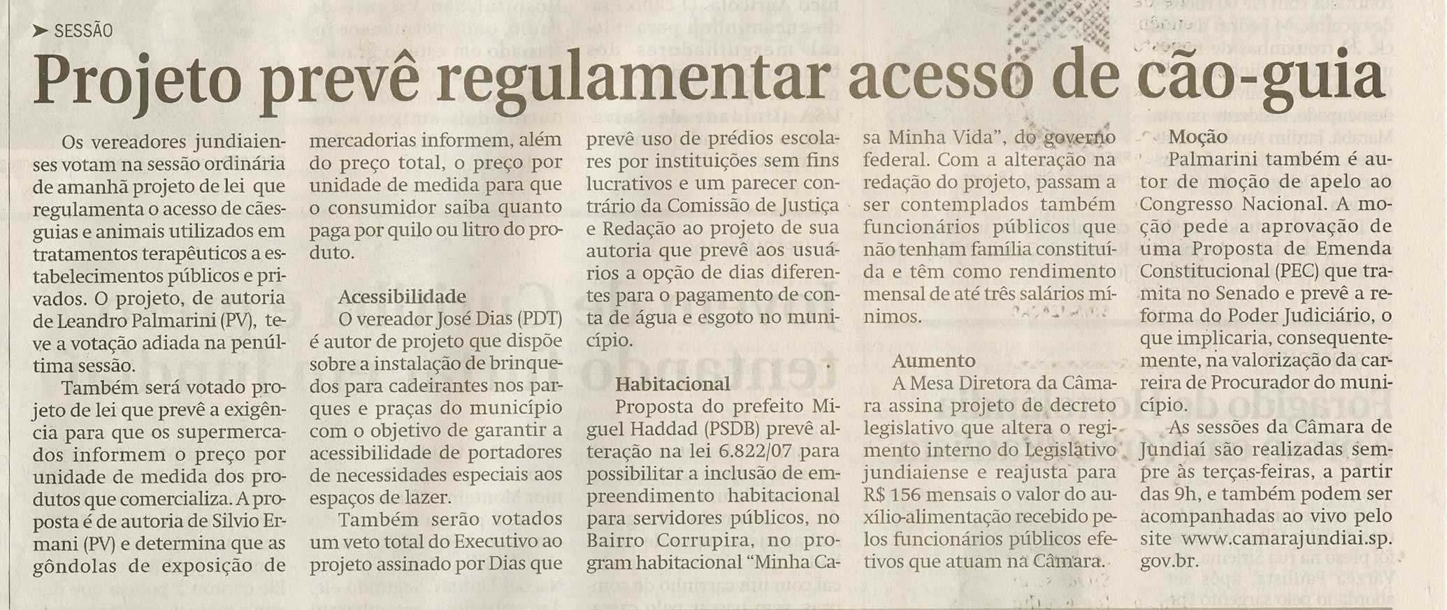 Jornal de Jundiaí - 17/08/2009