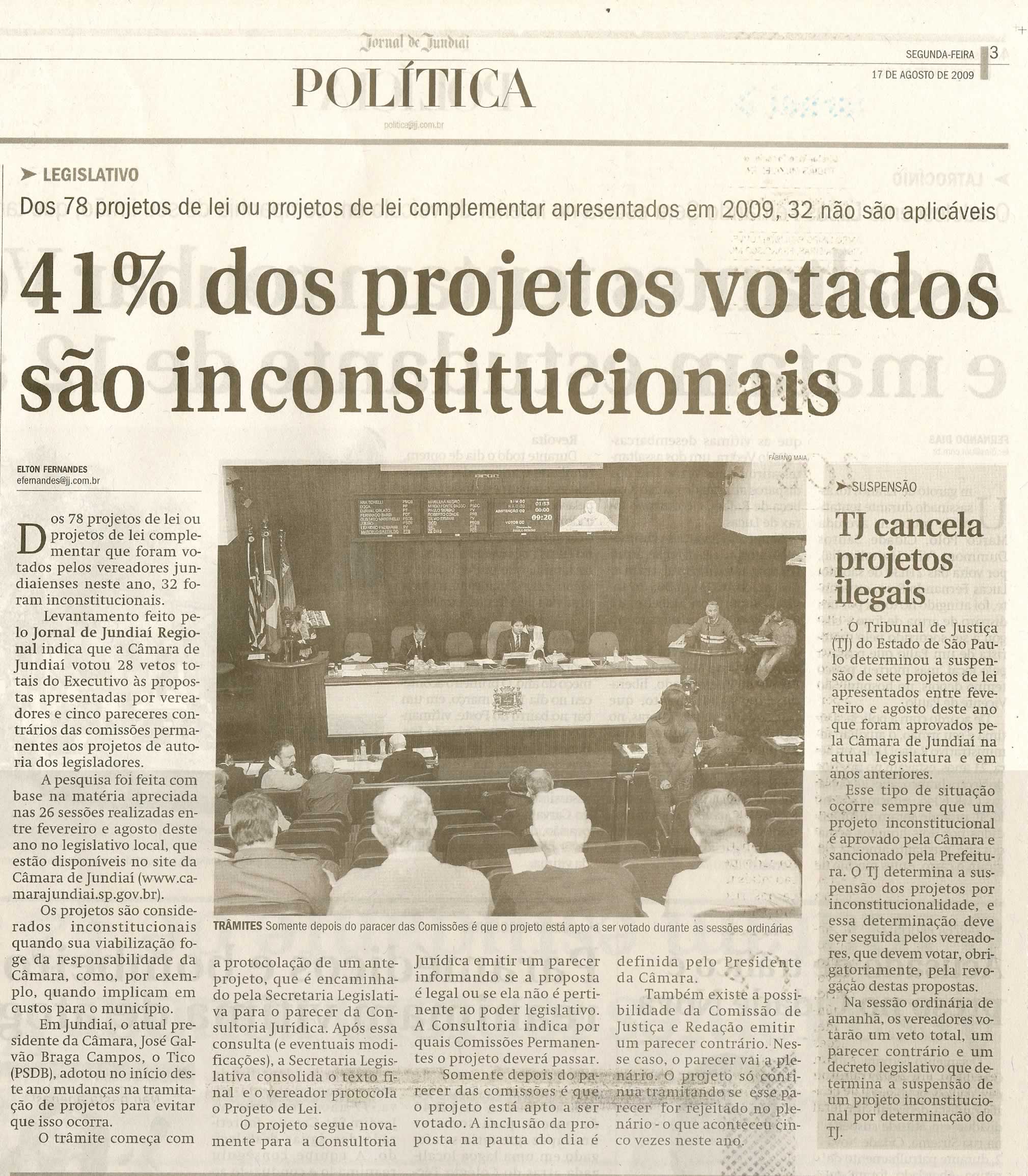 Jornal de Jundiaí - 17/08/2009
