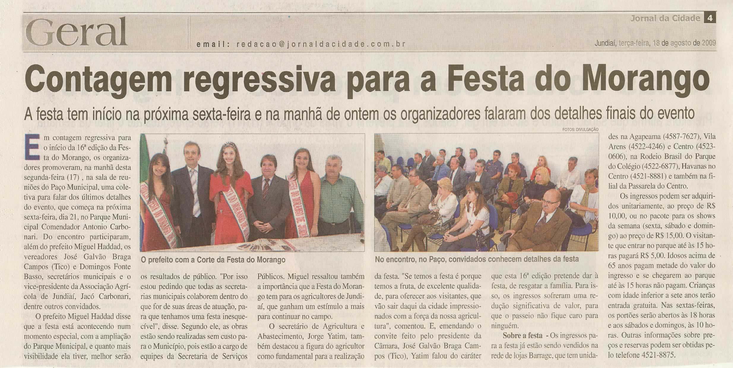 Jornal da Cidade - 18/08/2009