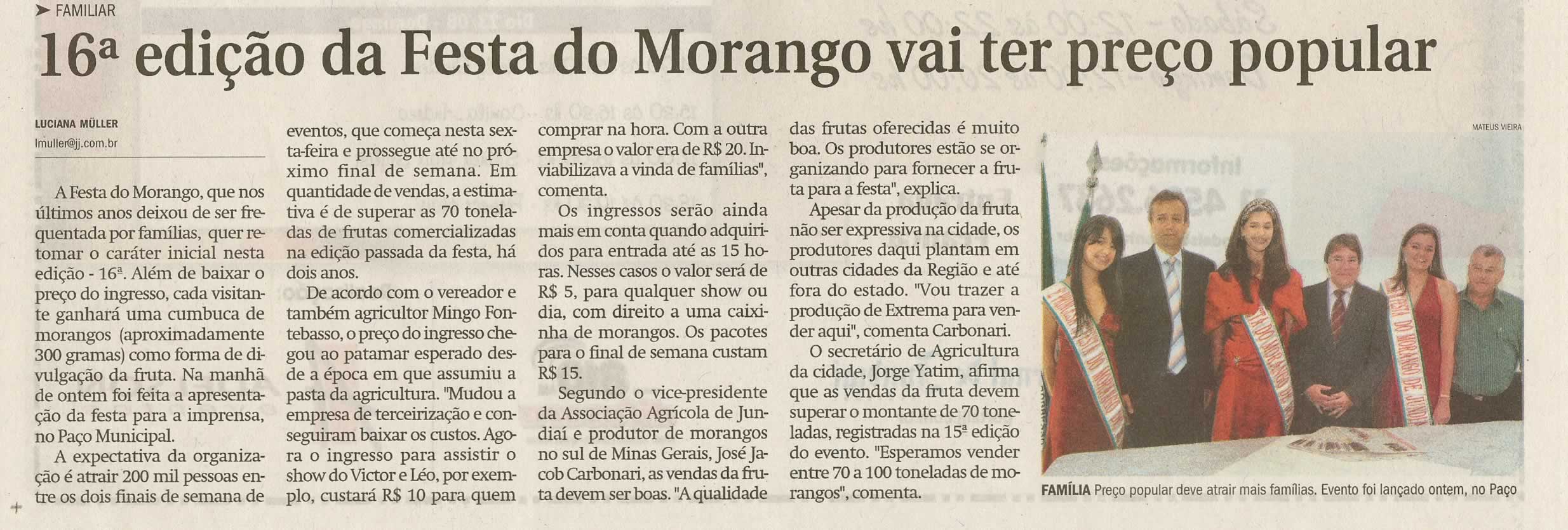 Jornal de Jundiaí - 18/08/2009