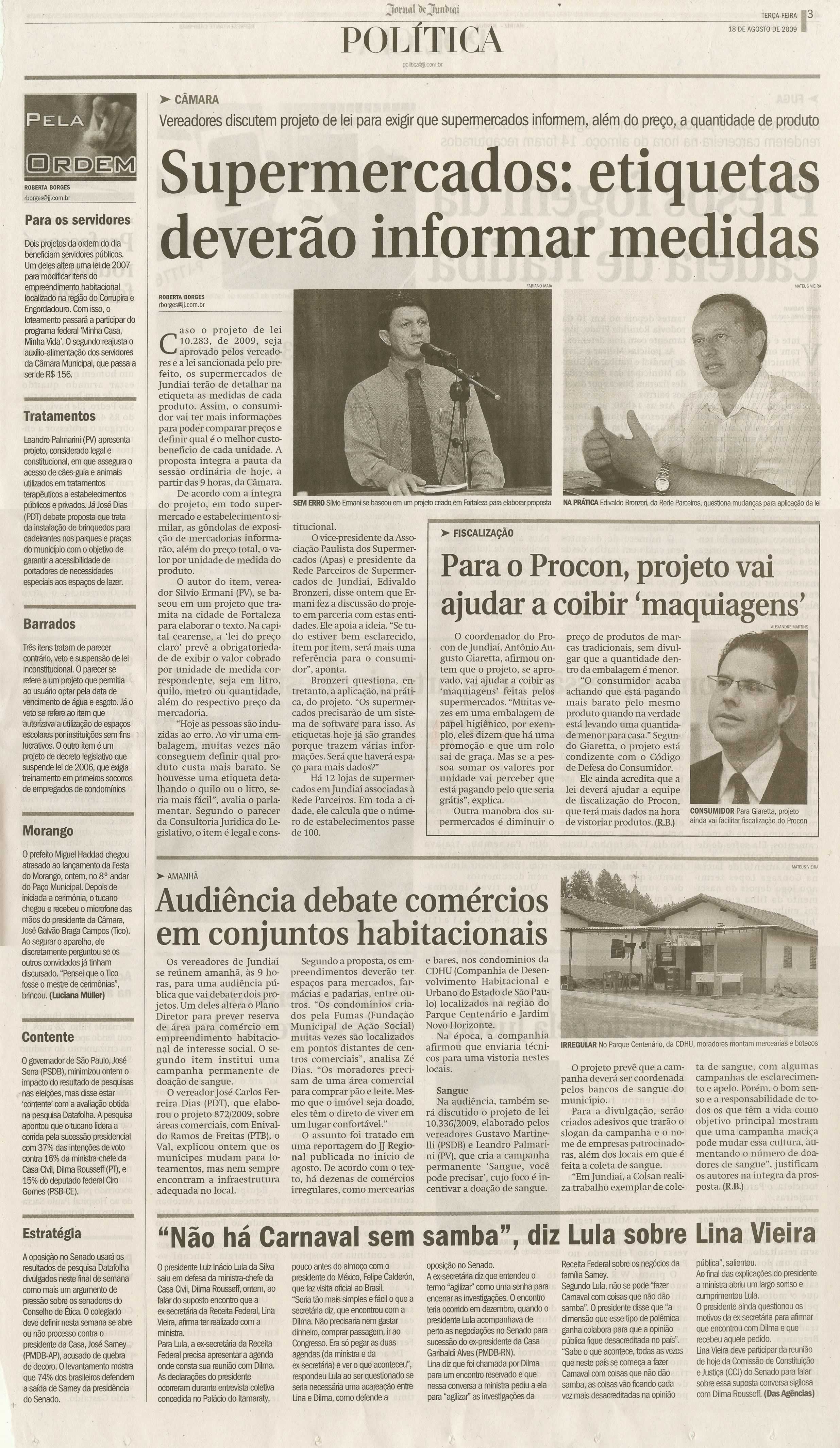 Jornal de Jundiaí - 18/08/2009