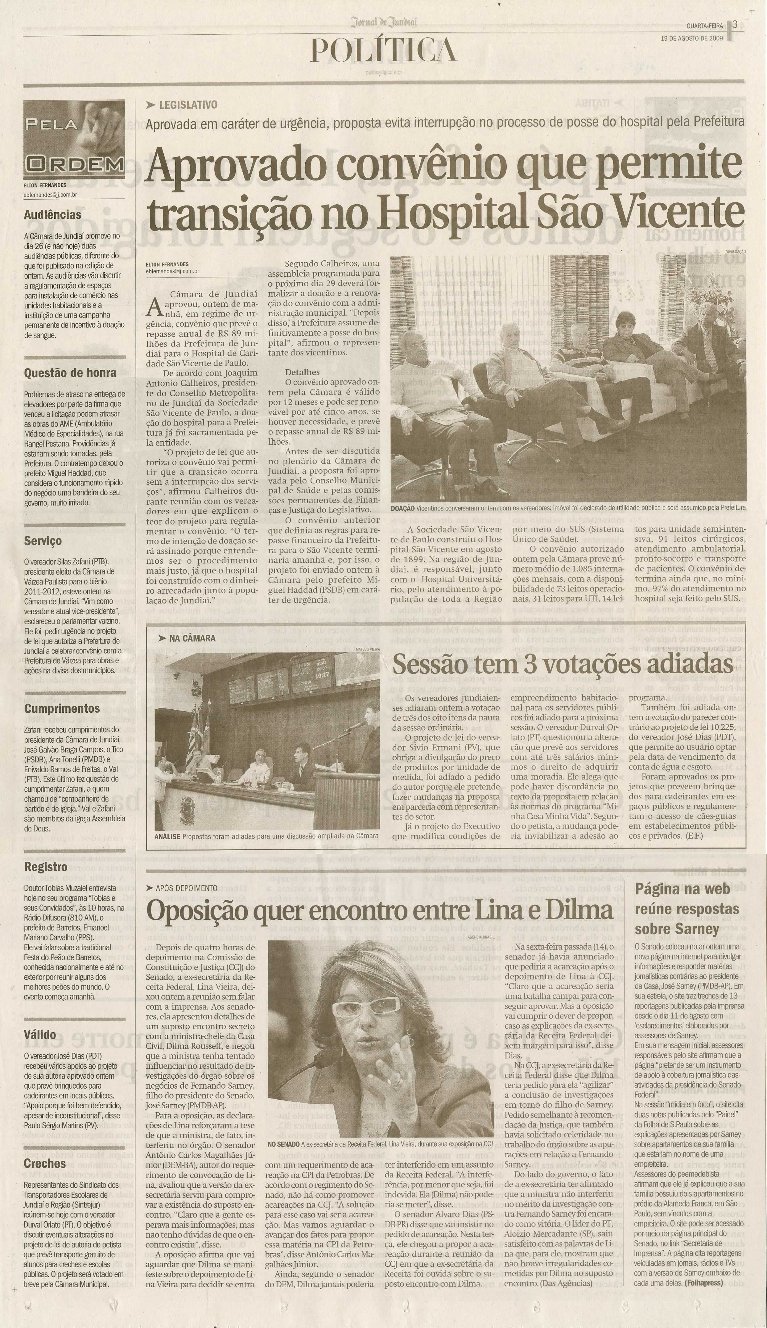 Jornal de Jundiaí - 19/08/2009