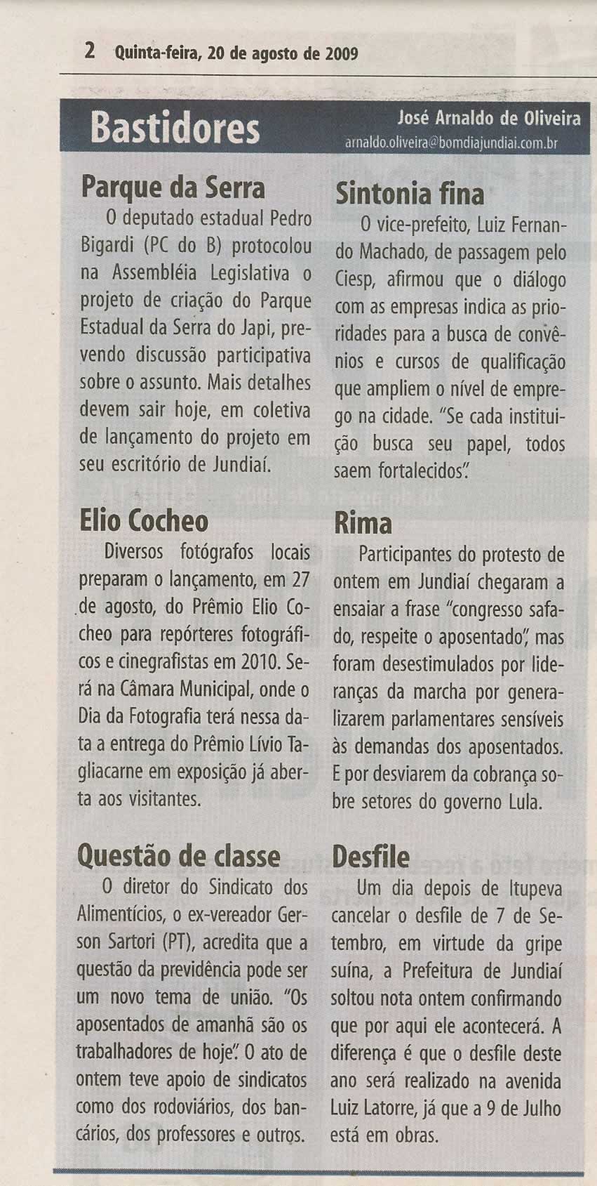 Bom Dia Jundiaí - 20/08/2009