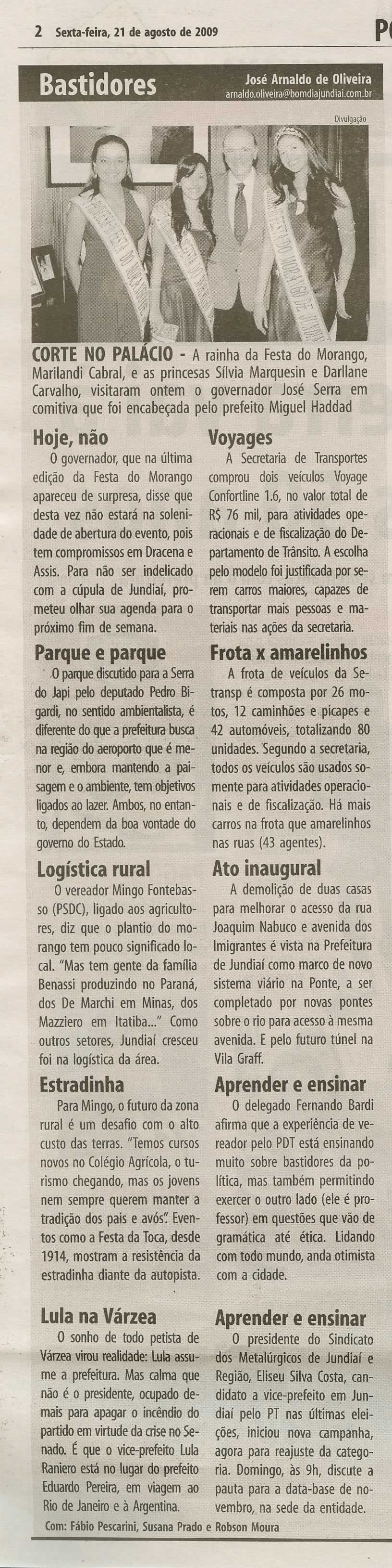 Bom Dia Jundiaí - 21/08/2009