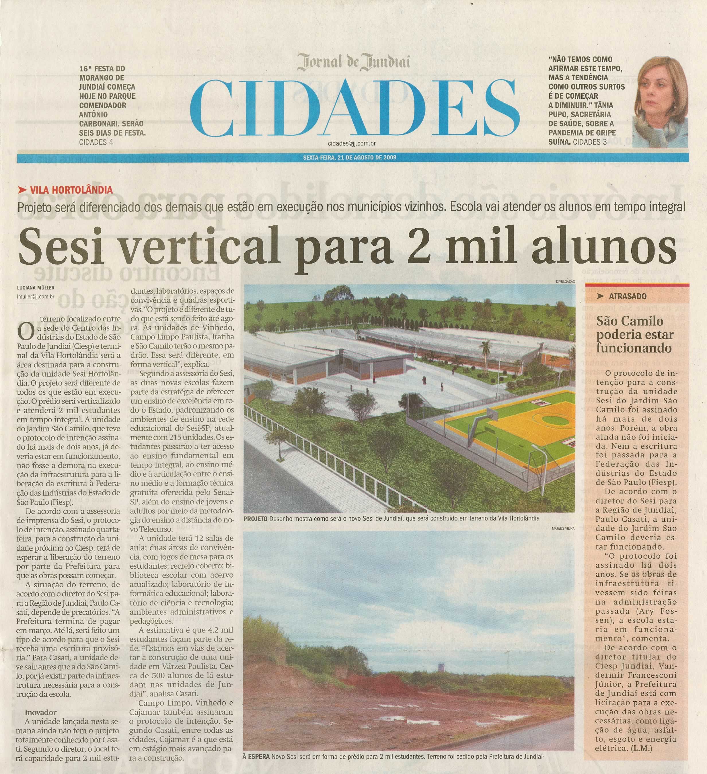 Jornal de Jundiaí - 21/08/2009