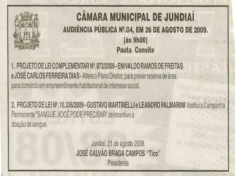 Jornal de Jundiaí - 22/08/2009