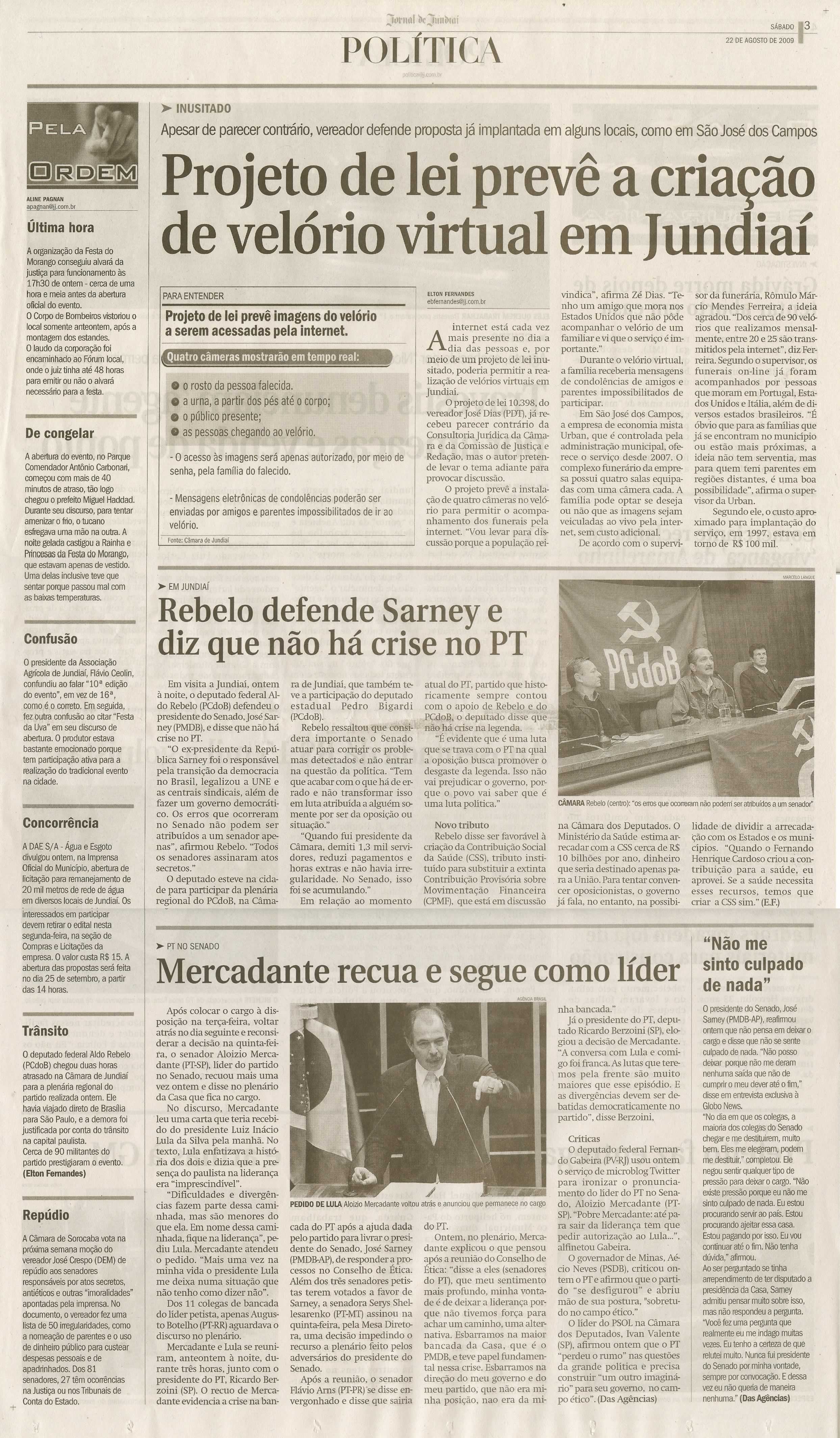 Jornal de Jundiaí - 22/08/2009
