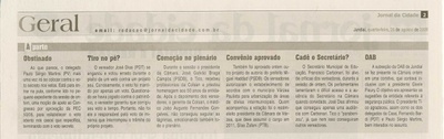 Jornal da Cidade - 26/08/2009