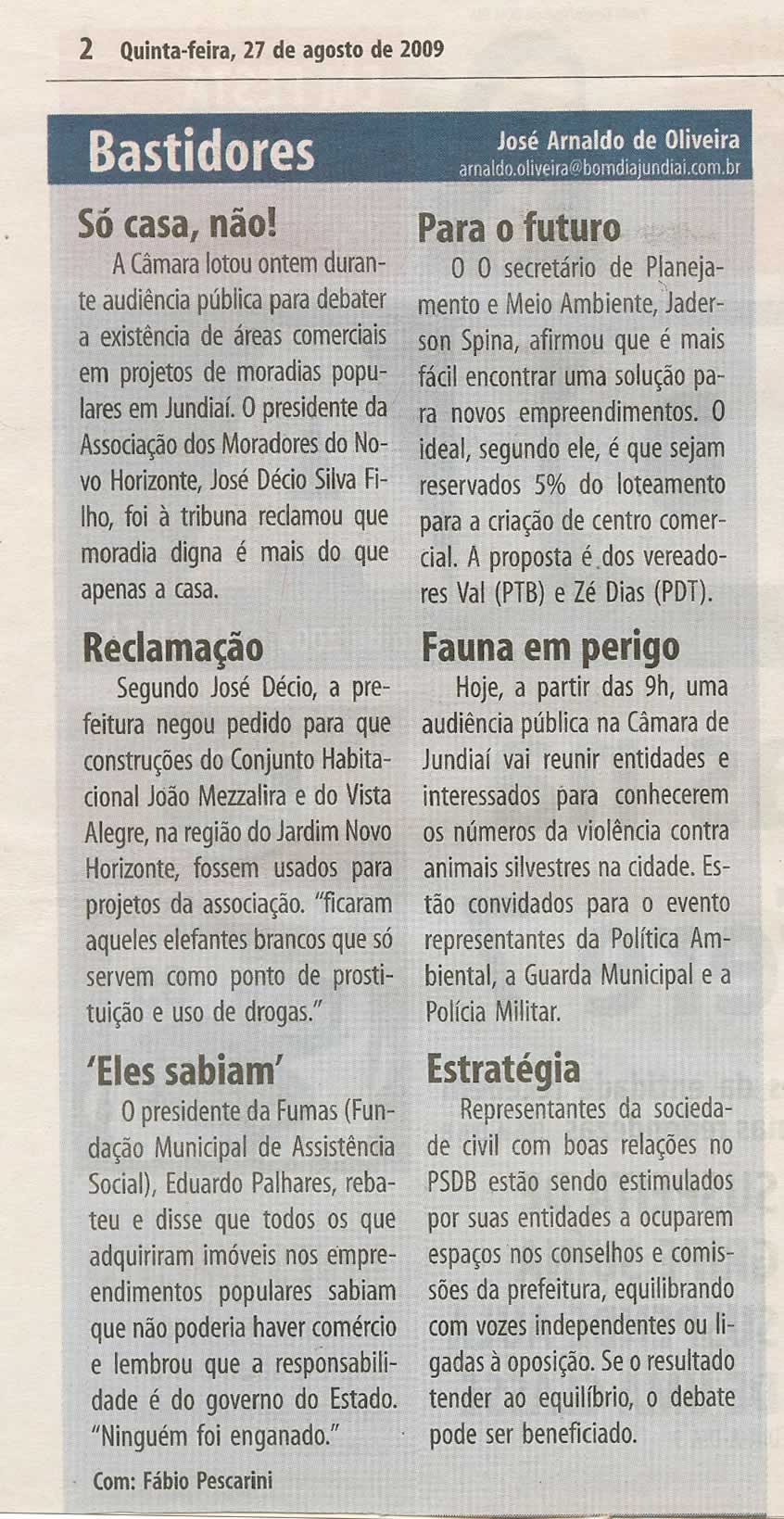 Bom Dia Jundiaí - 27/08/2009
