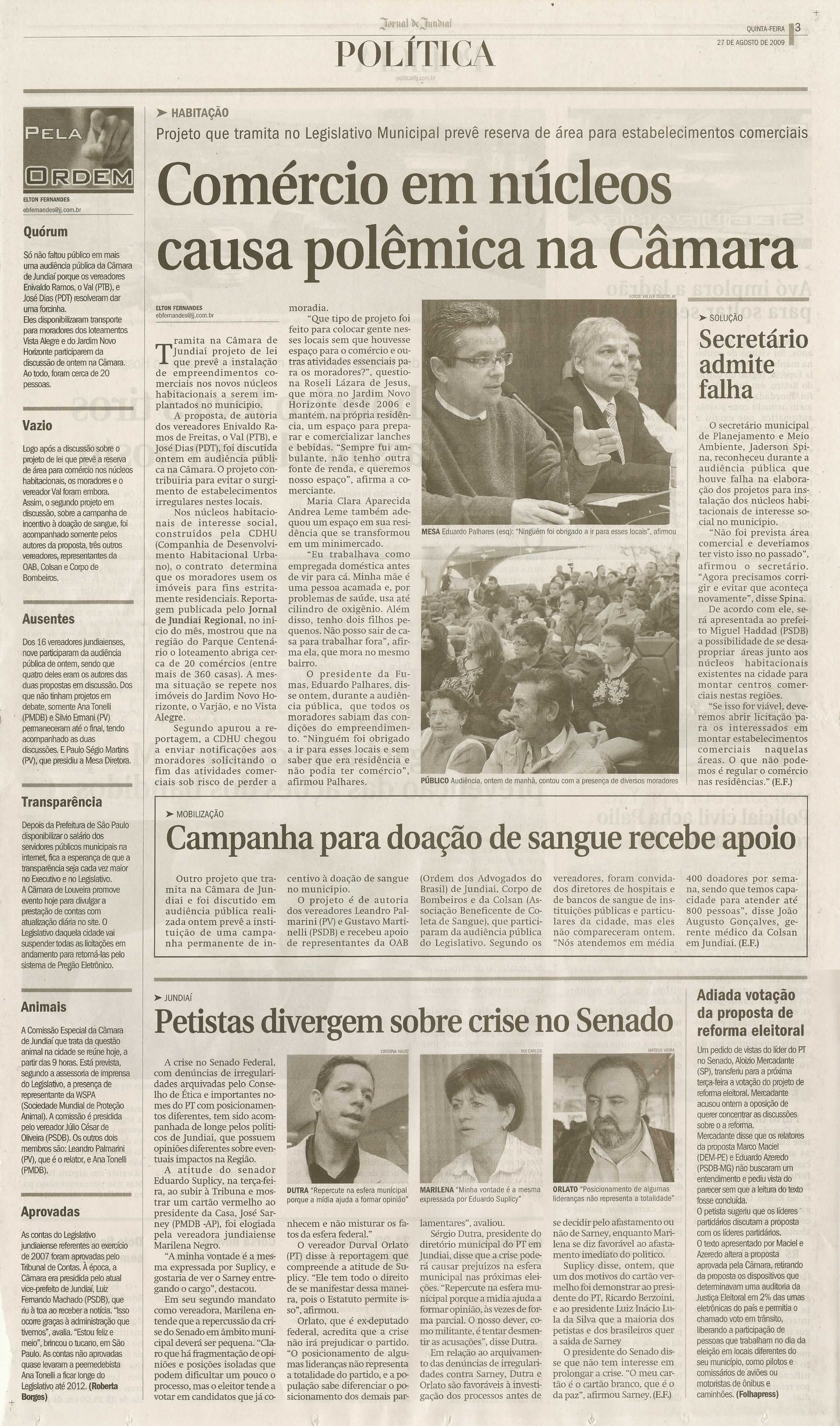 Jornal de Jundiaí - 27/08/2009