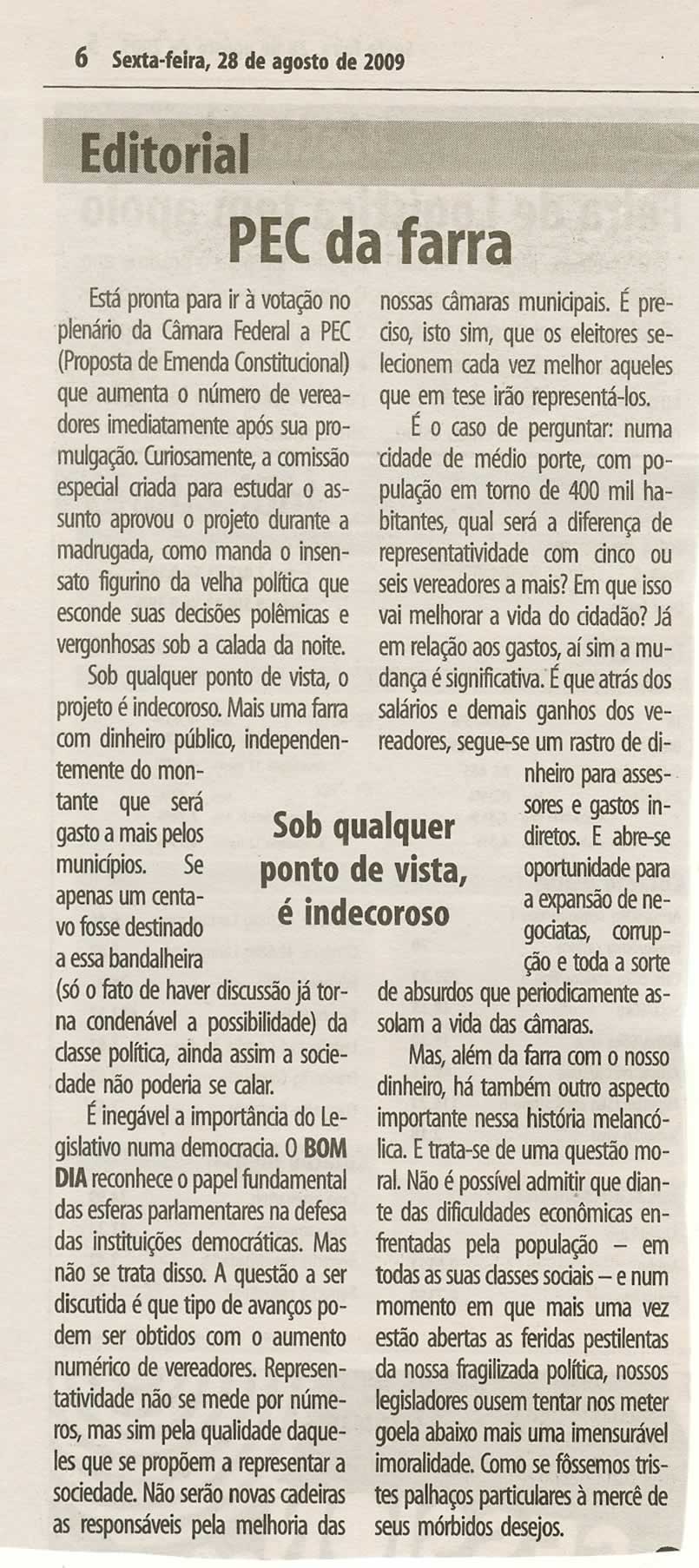 Bom Dia Jundiaí - 28/08/2009