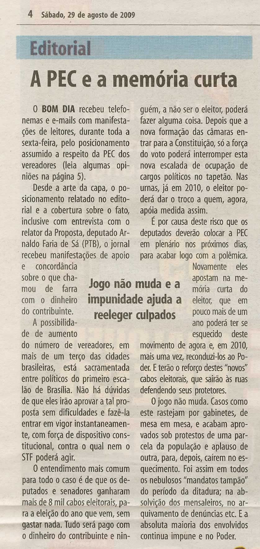 Bom Dia Jundiaí - 29/08/2009