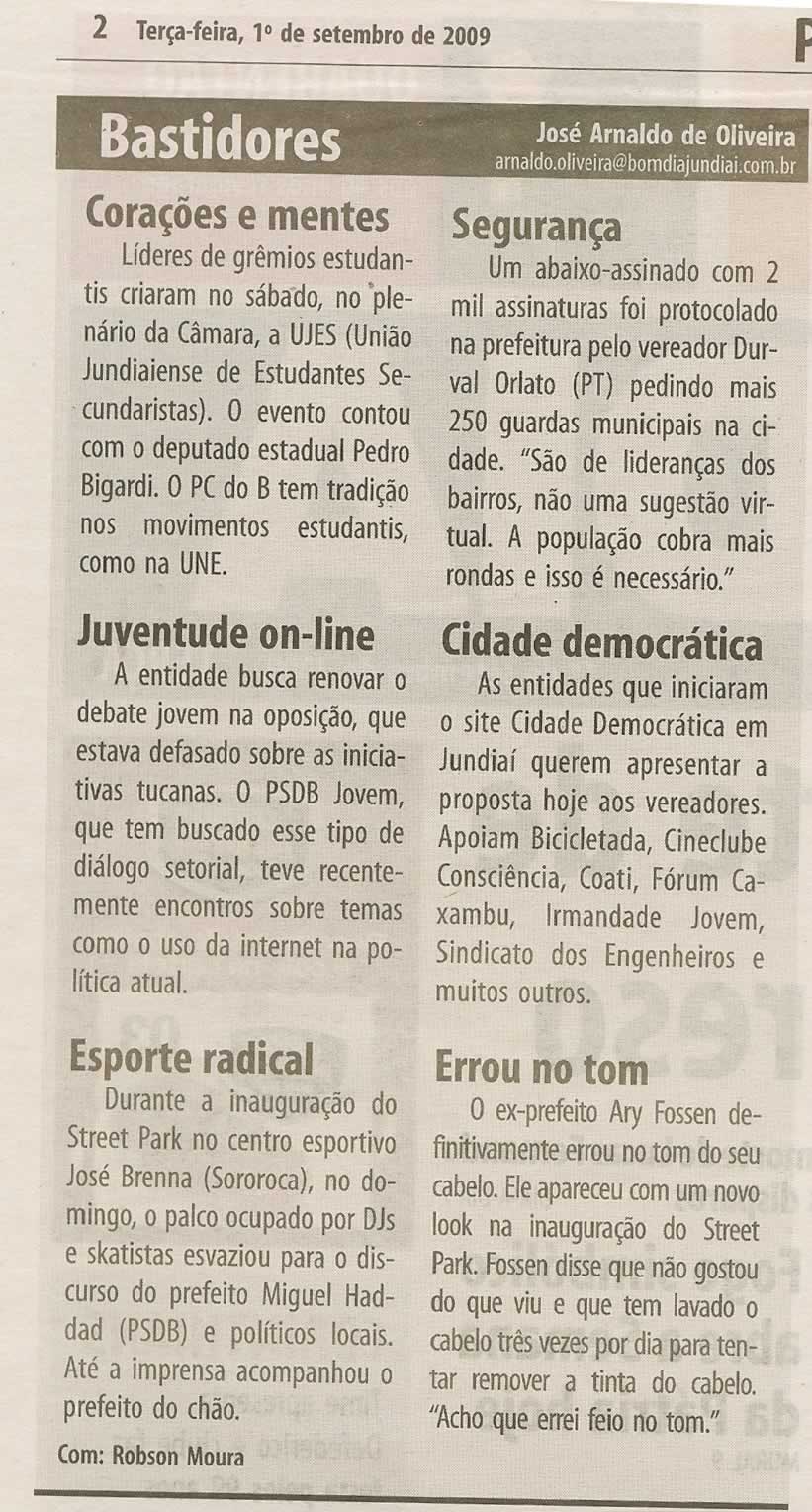 Bom Dia Jundiaí - 01/09/2009