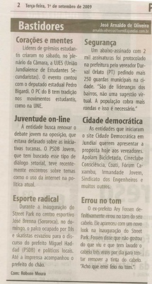 Bom Dia Jundiaí - 01/09/2009