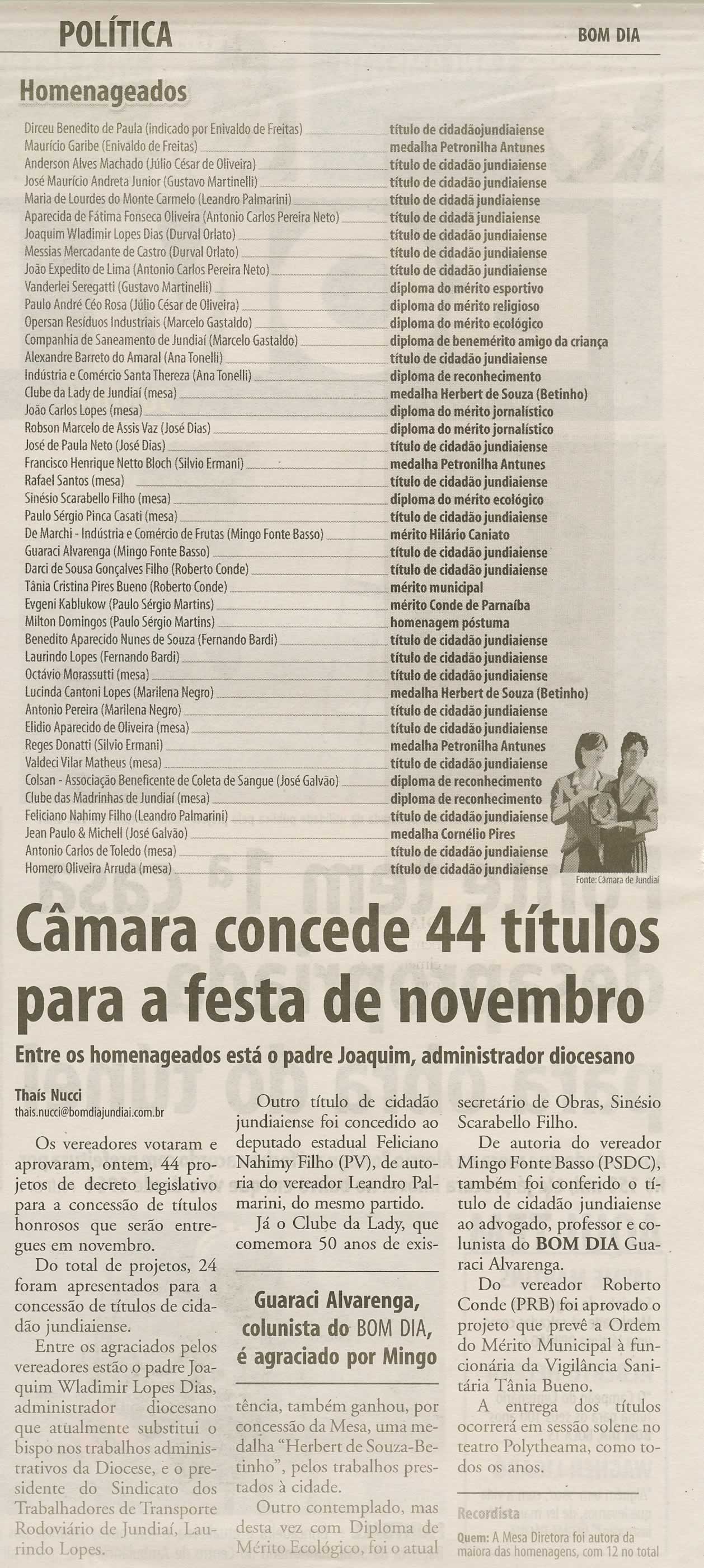 Bom Dia Jundiaí - 02/09/2009