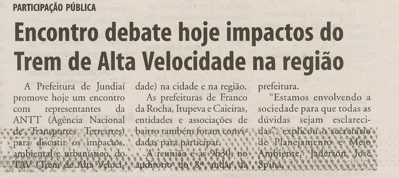 Bom Dia Jundiaí - 02/09/2009
