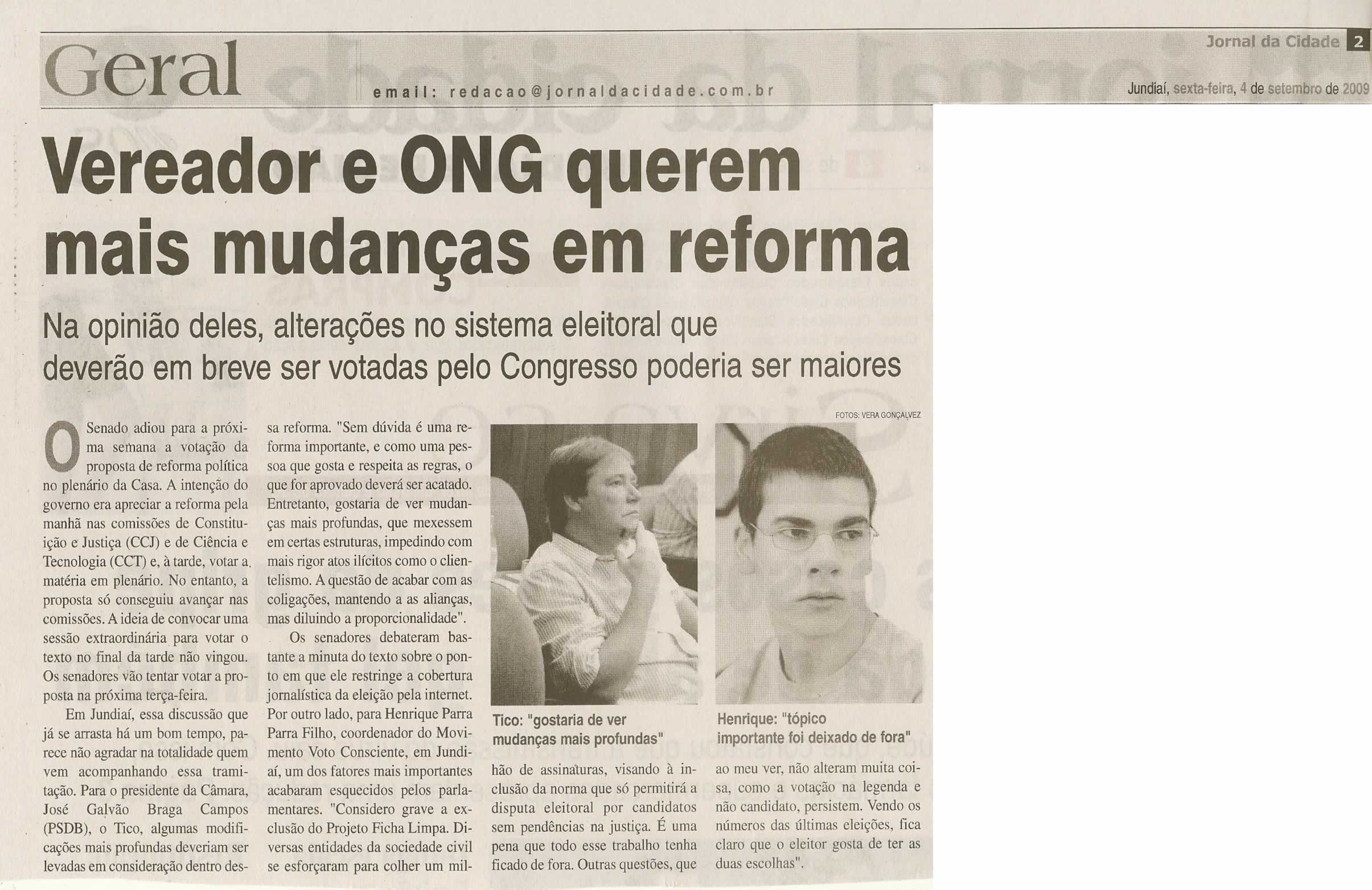 Jornal da Cidade - 04/09/2009