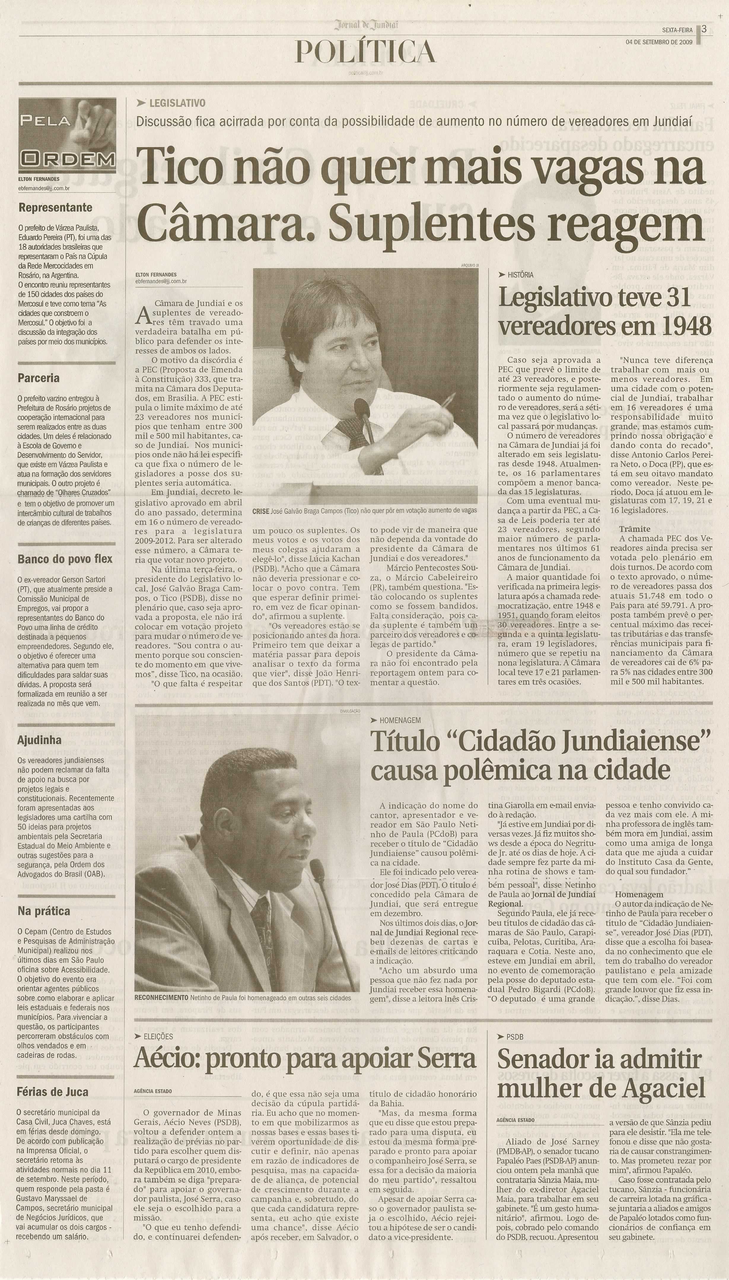 Jornal de Jundiaí - 04/09/2009