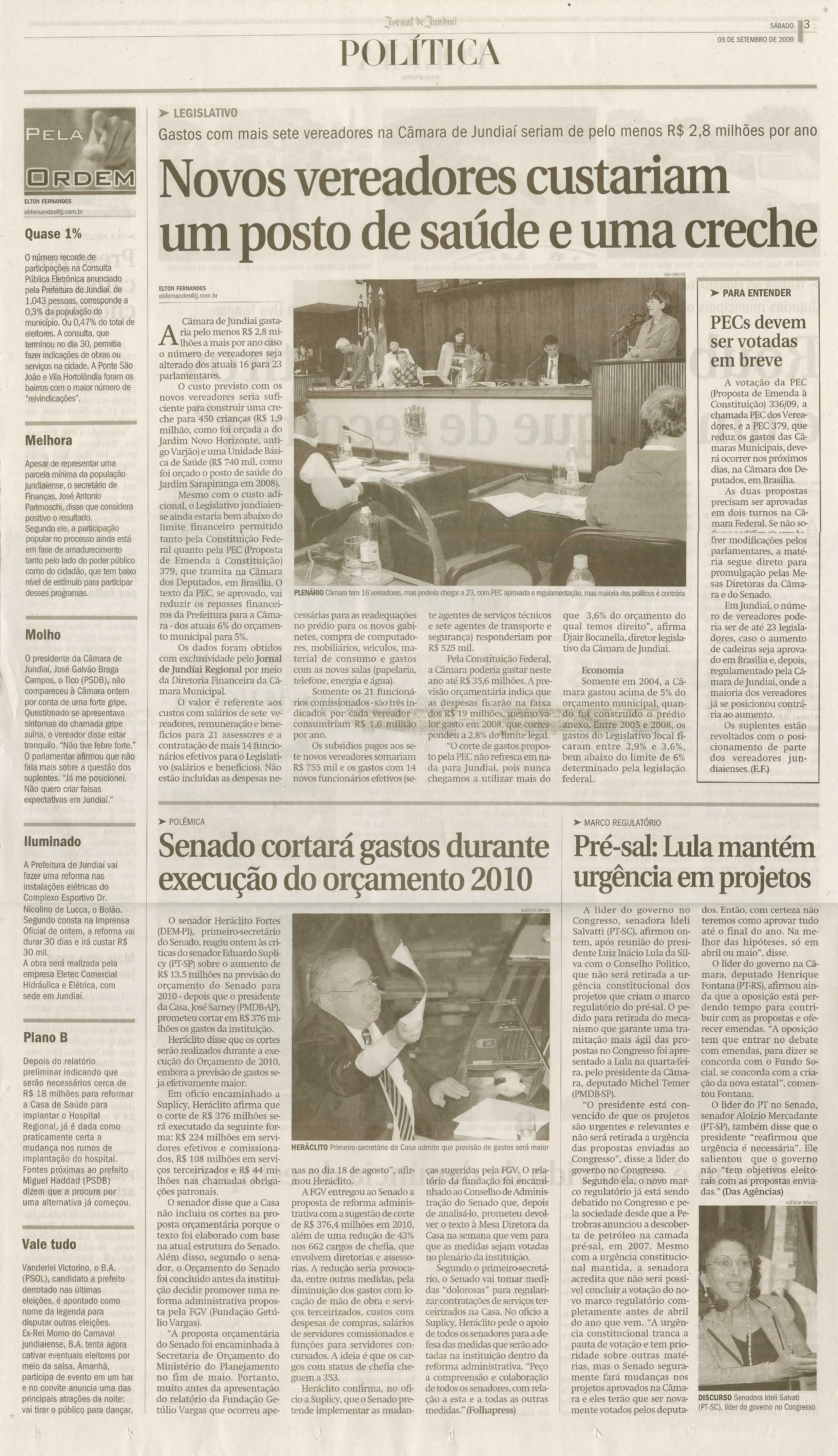 Jornal de Jundiaí - 05/09/2009