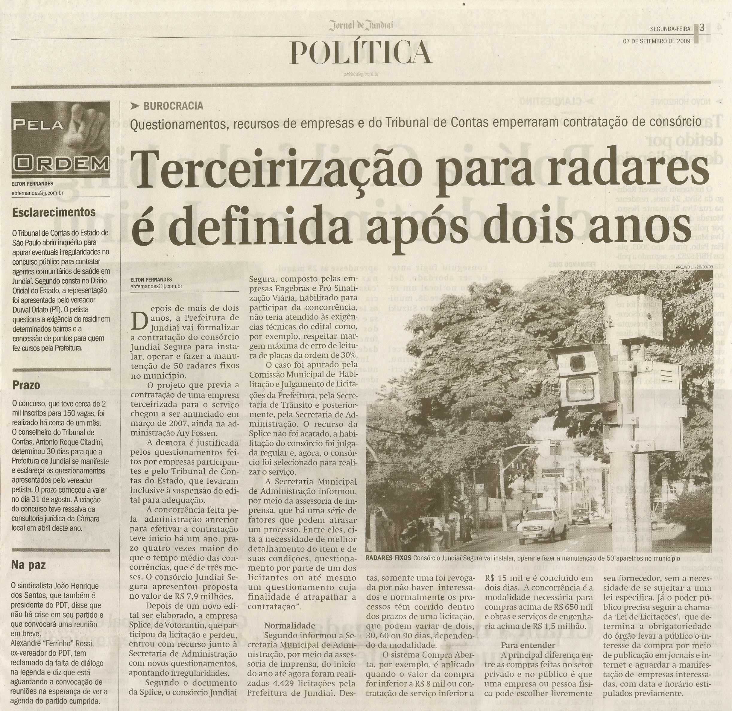 Jornal de Jundiaí - 07/09/2009