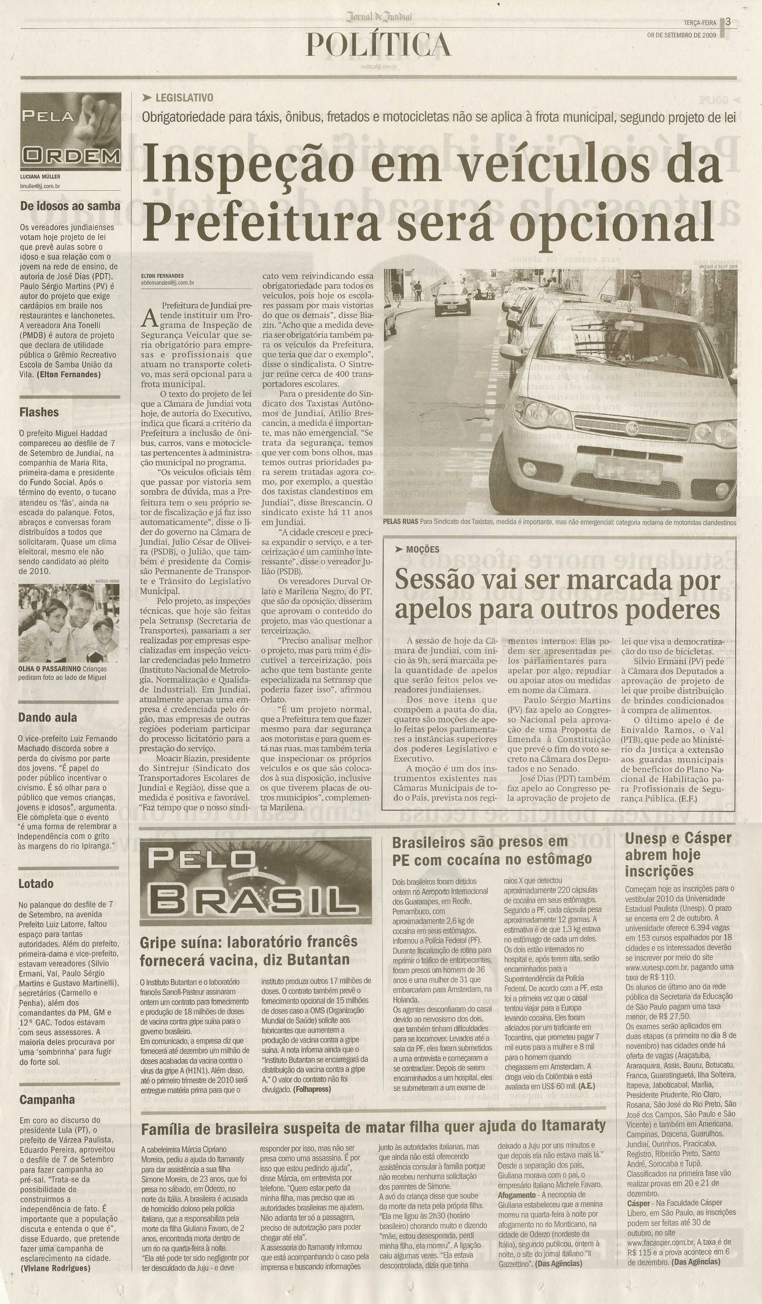 Jornal de Jundiaí - 08/09/2009