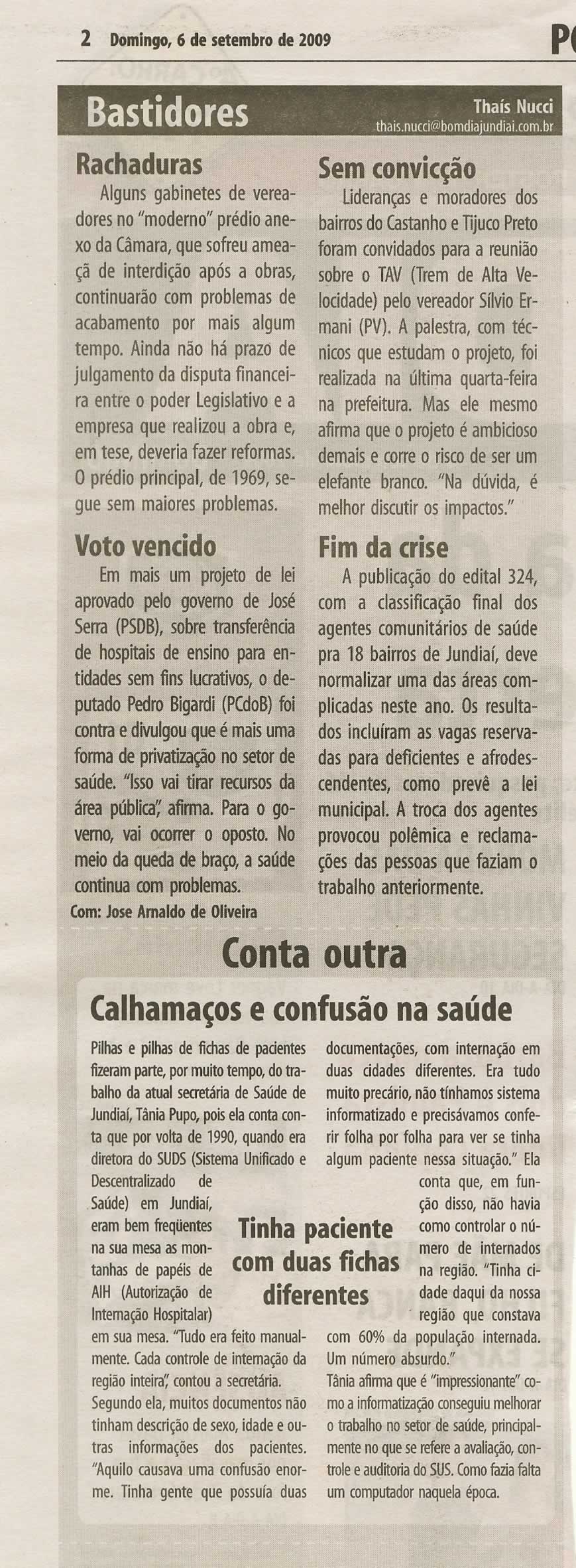 Bom Dia Jundiaí - 06/09/2009