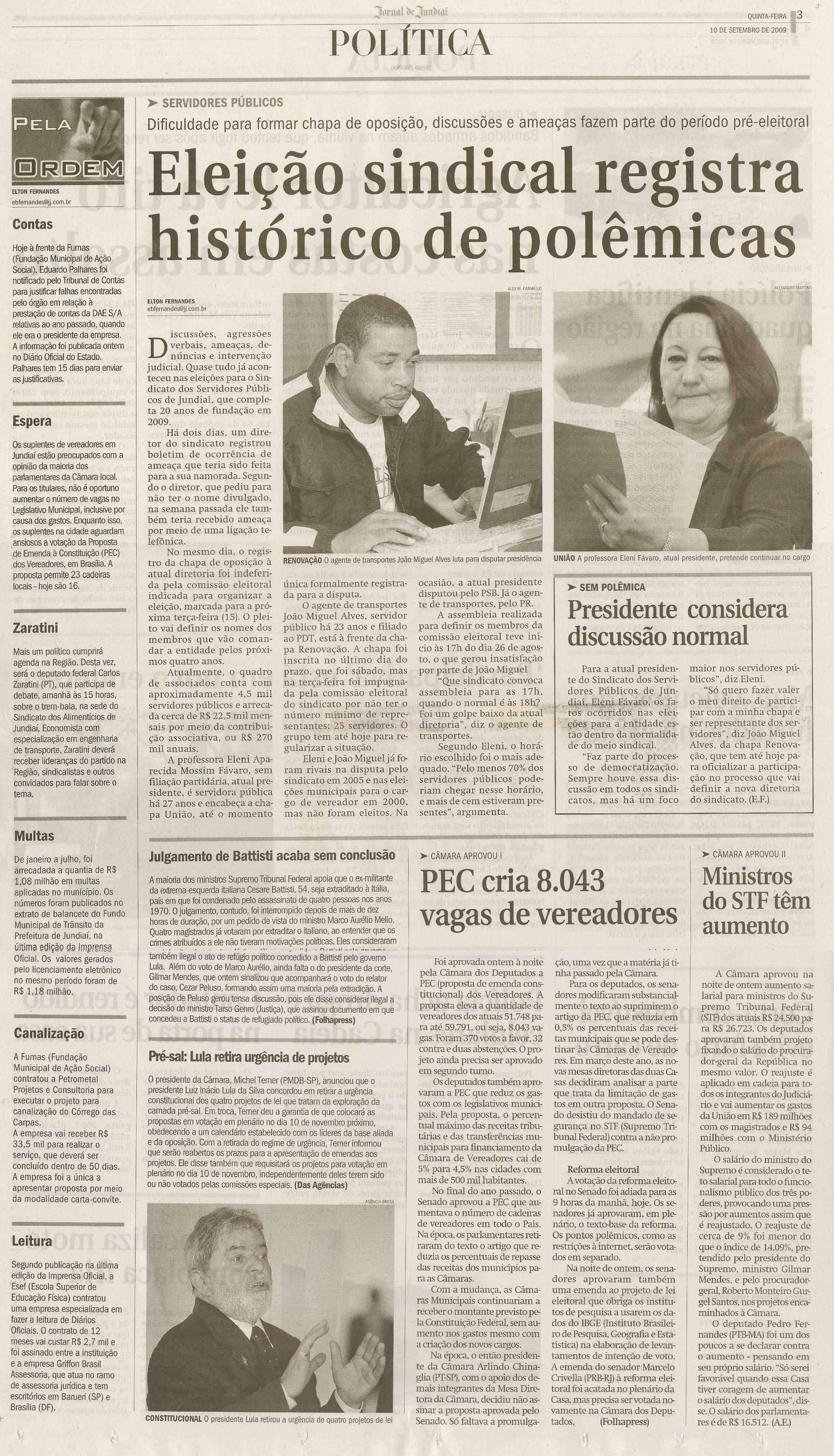 Jornal de Jundiaí - 10/09/2009