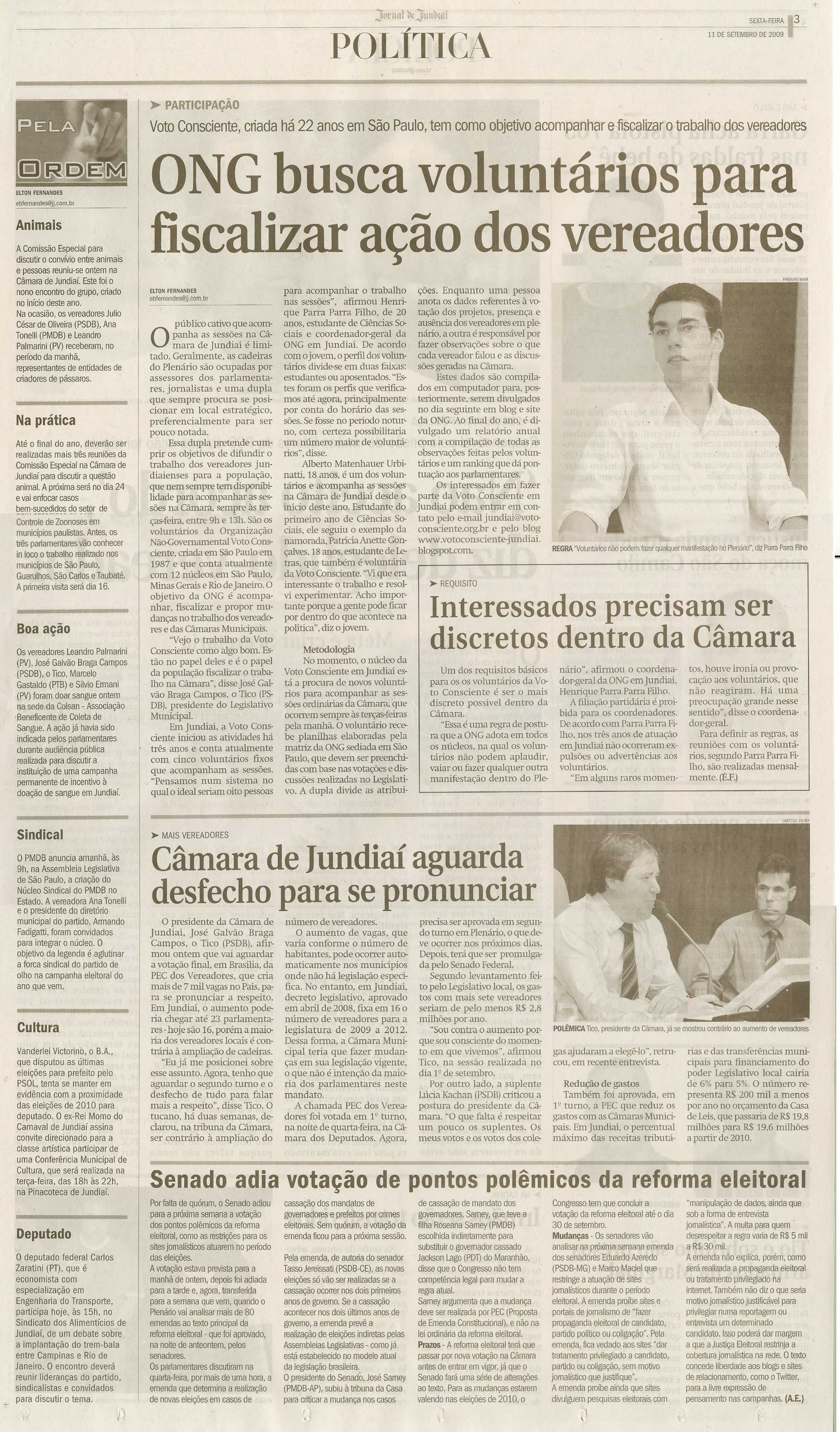 Jornal de Jundiaí - 11/09/2009