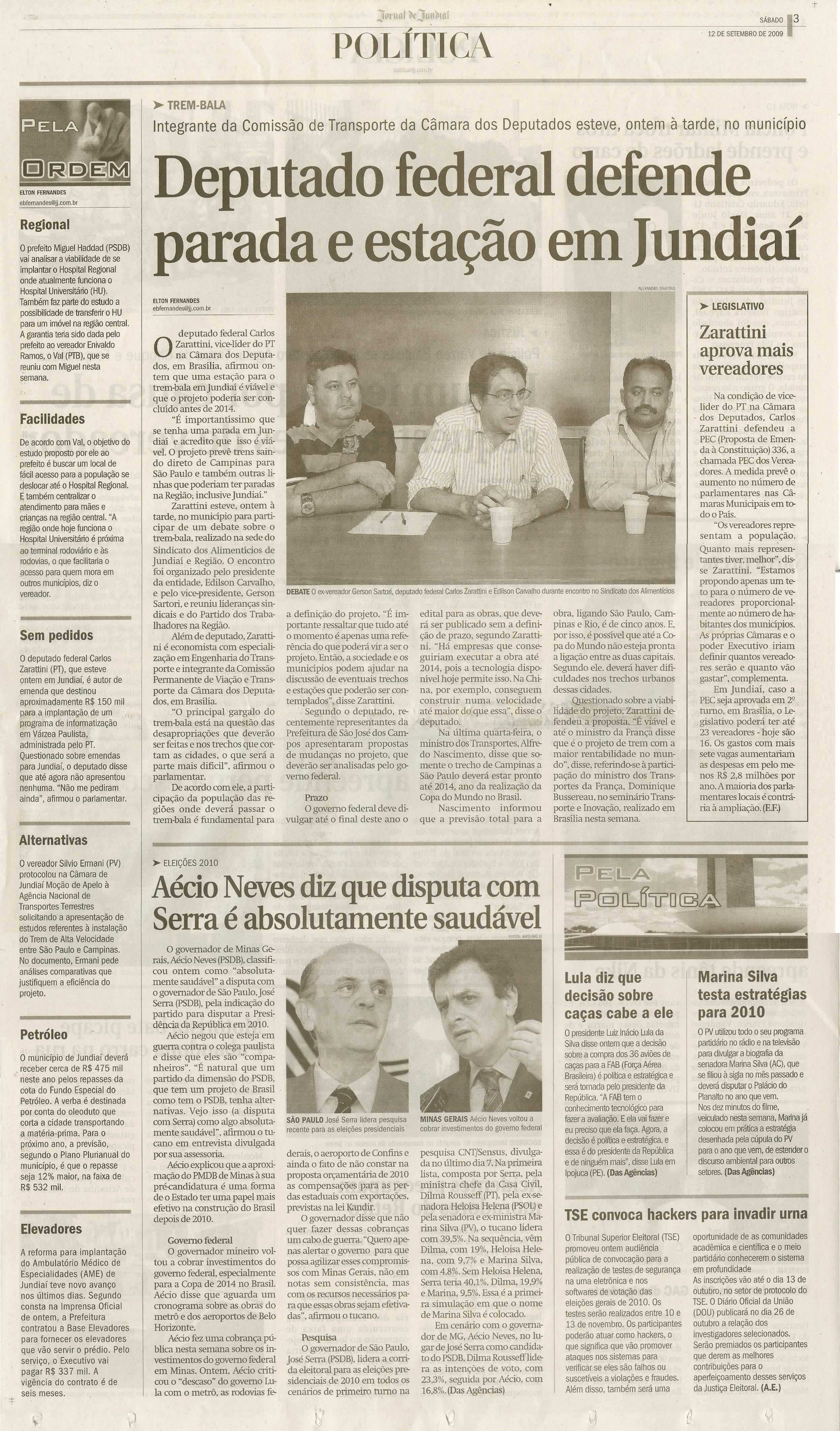 Jornal de Jundiaí - 12/09/2009