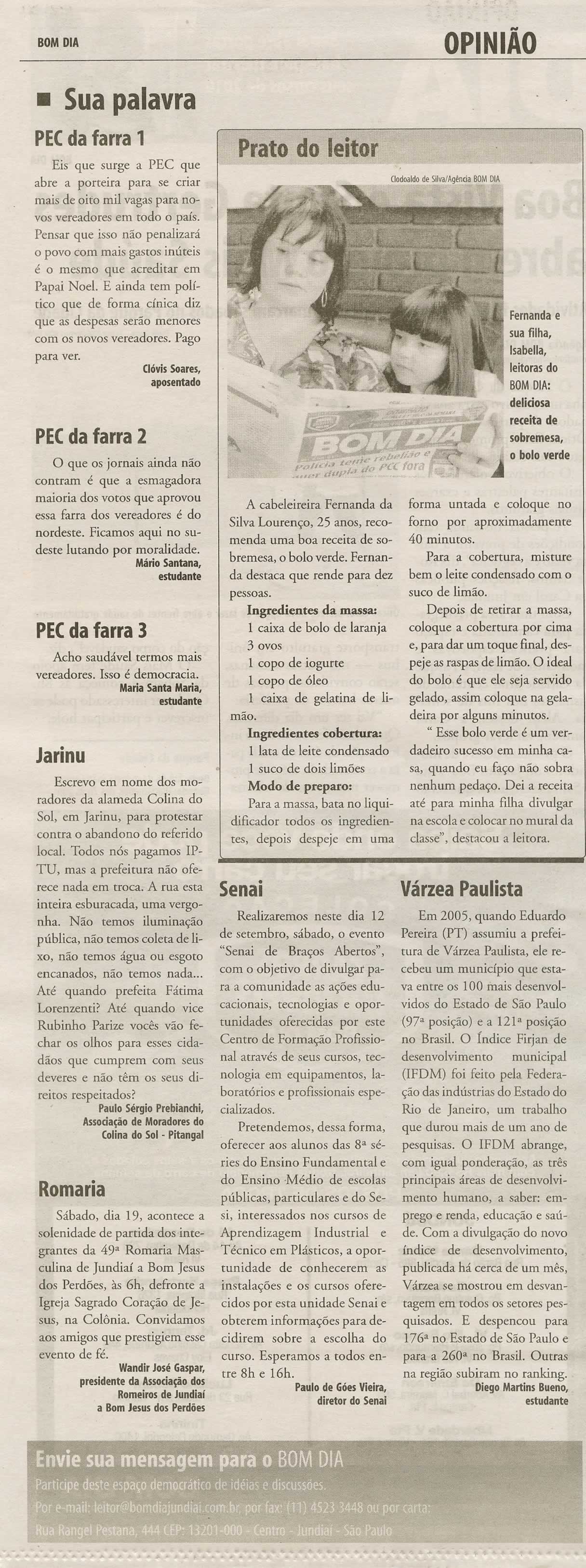 Bom Dia Jundiaí - 12/09/2009