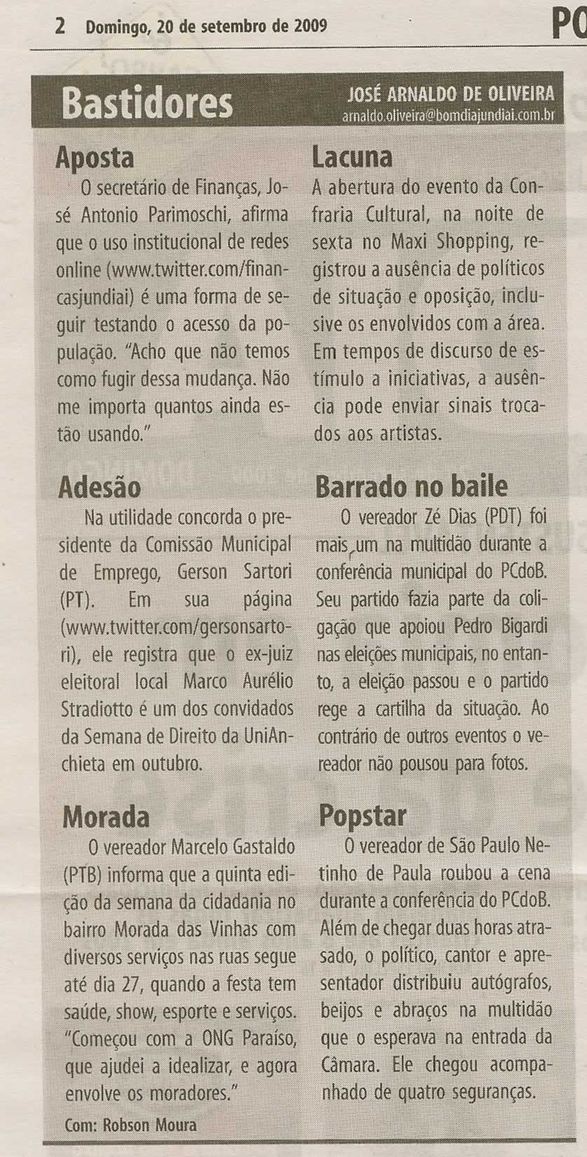 Bom Dia Jundiaí - 20/09/2009