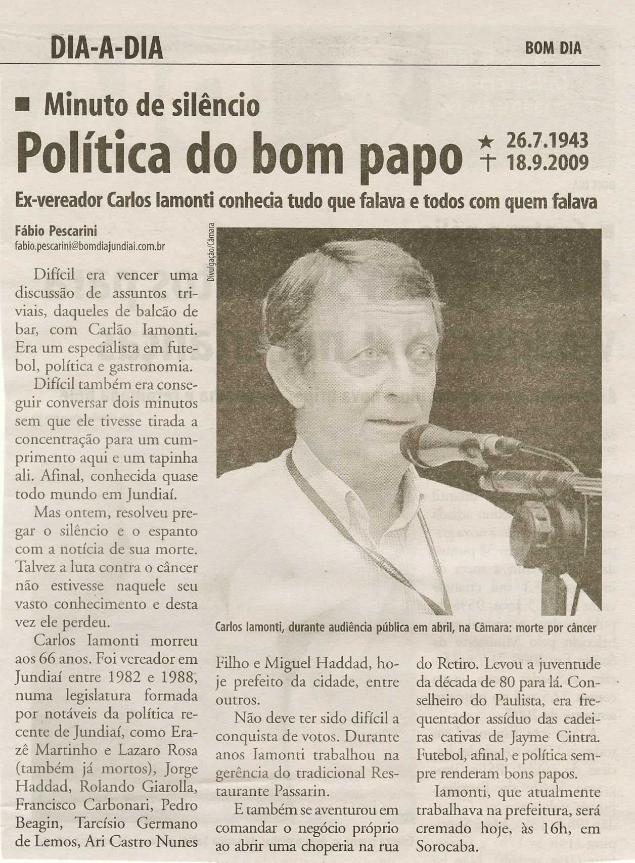 Bom Dia Jundiaí - 19/09/2009