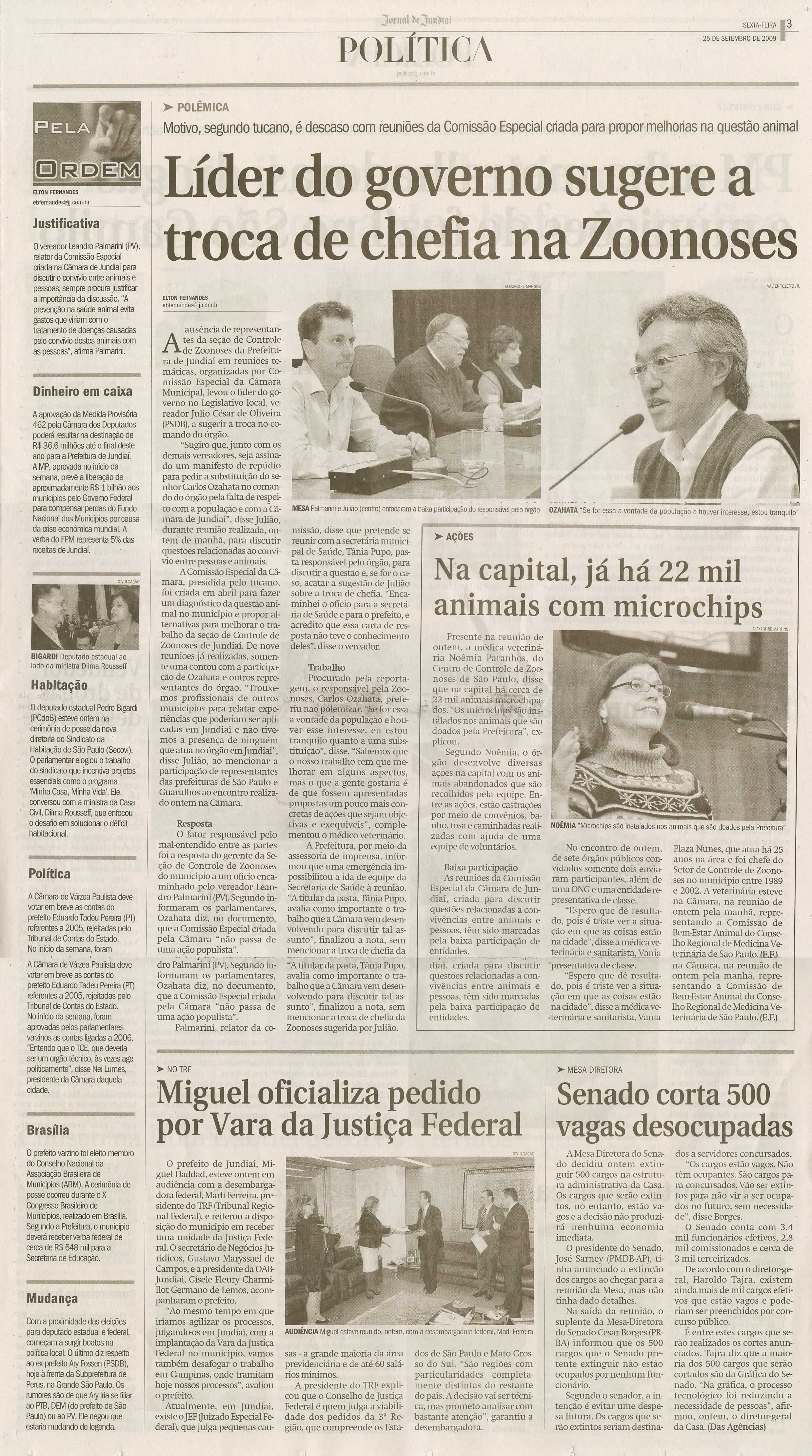 Jornal de Jundiaí - 25/09/2009