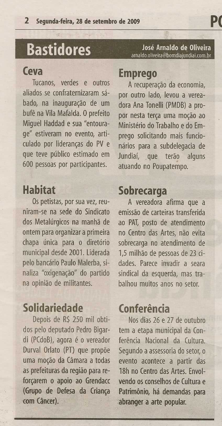 Bom Dia Jundiaí - 28/09/2009