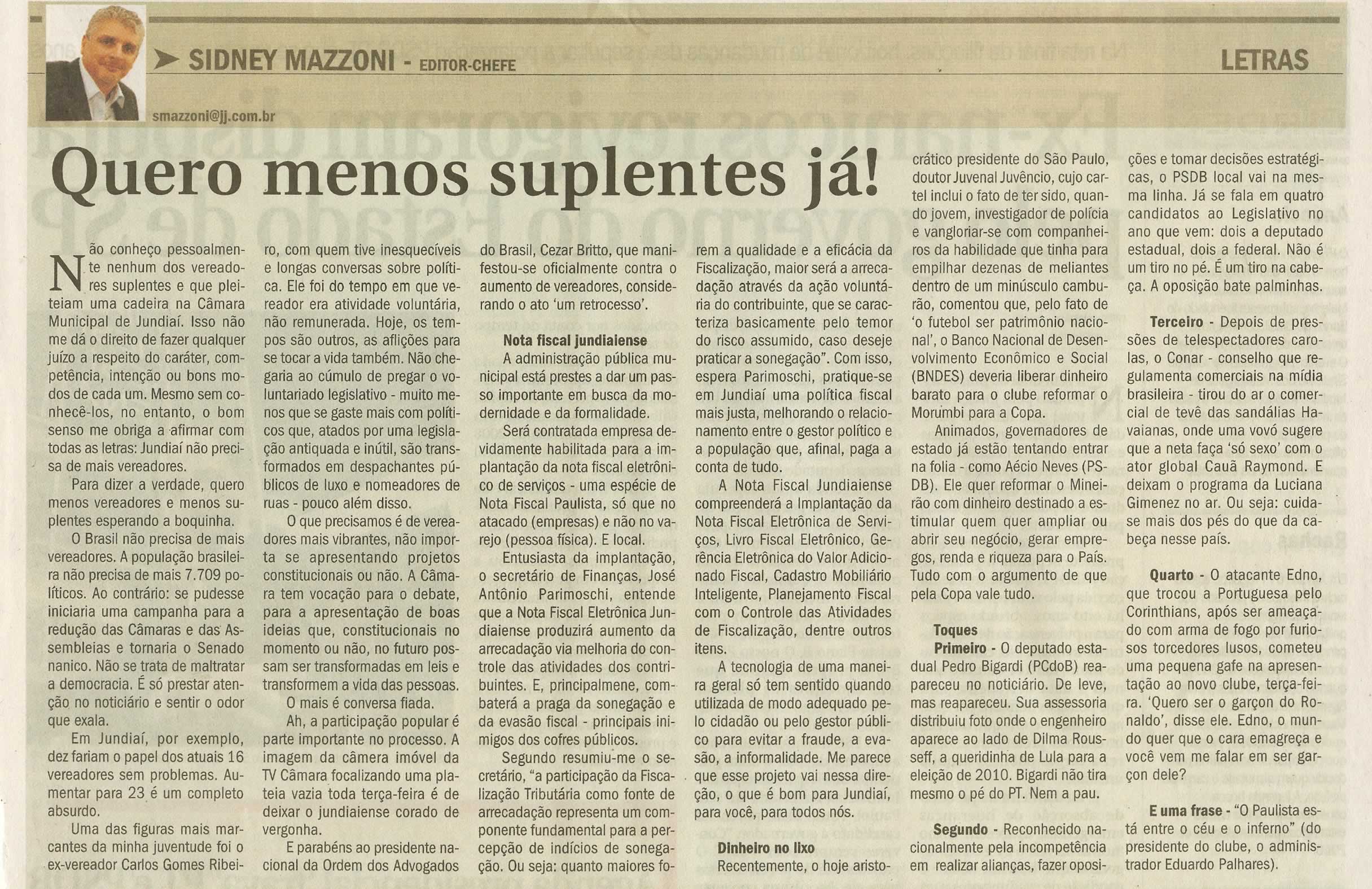 Jornal de Jundiaí - 27/09/2009