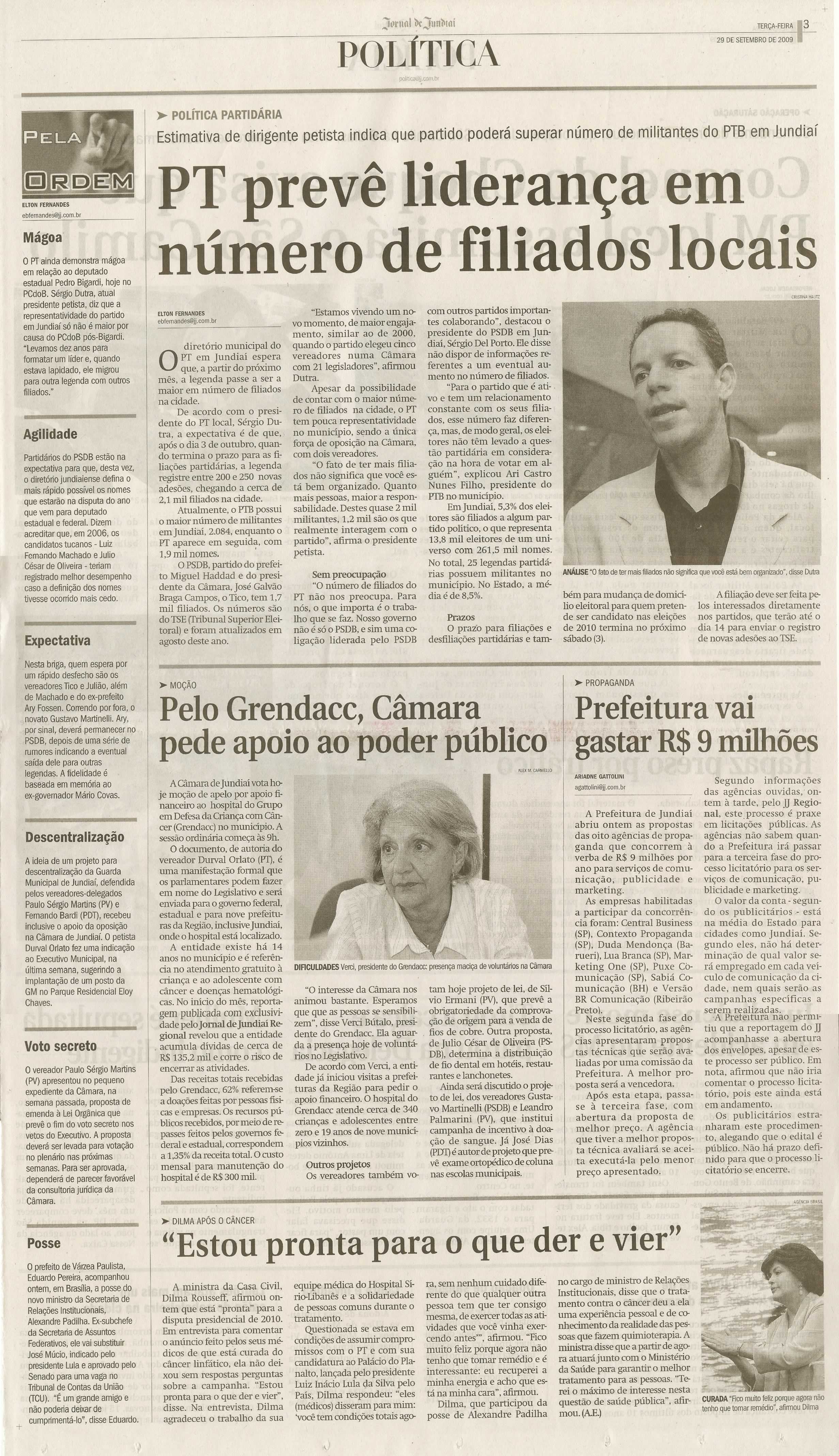 Jornal de Jundiaí - 29/09/2009