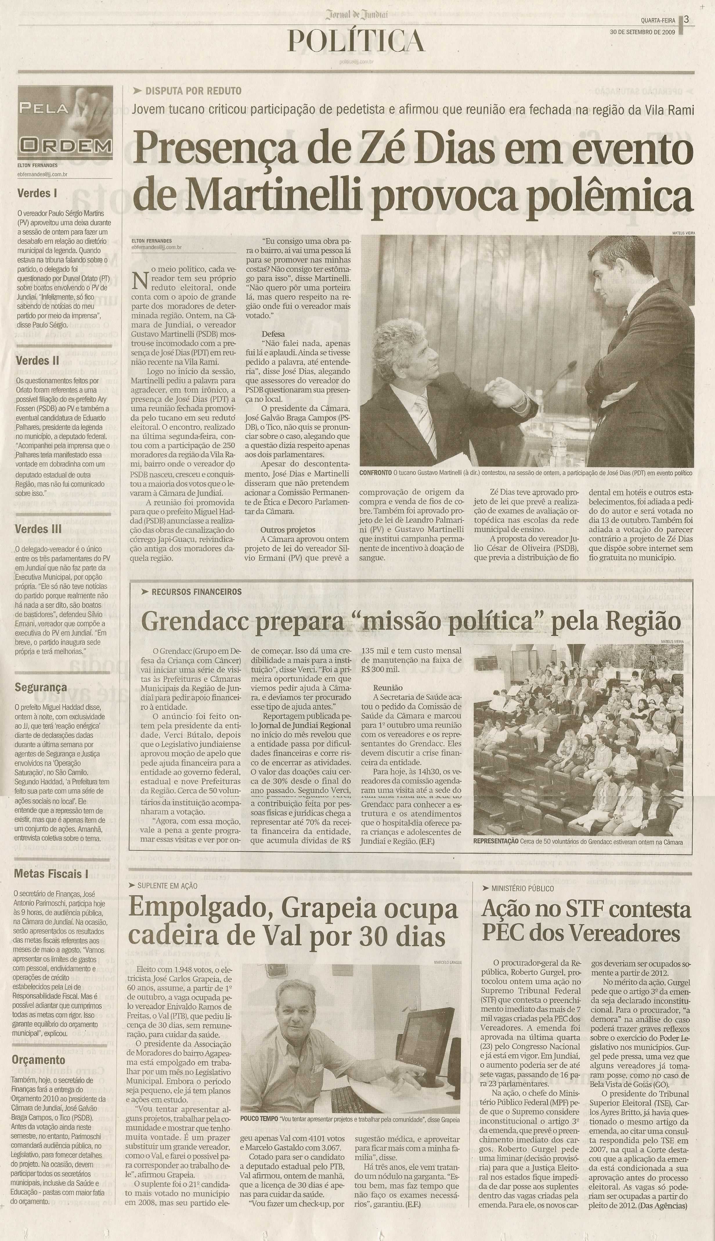 Jornal de Jundiaí - 30/09/2009