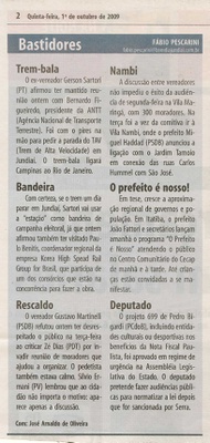 Bom Dia Jundiaí - 01/10/2009
