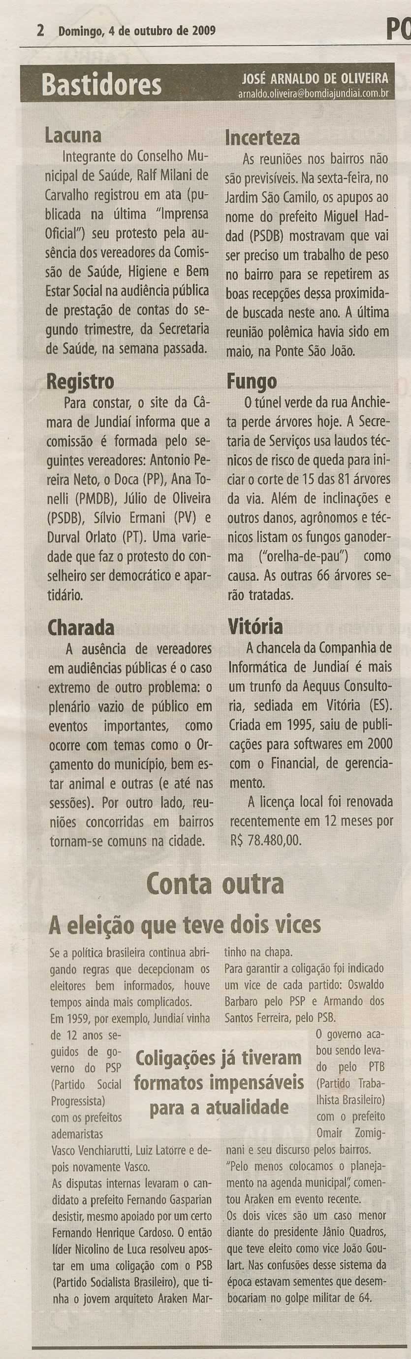 Bom Dia Jundiaí - 04/10/2009