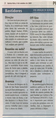 Bom Dia Jundiaí - 08/10/2009