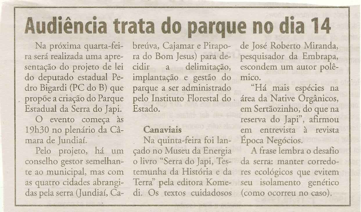 Bom Dia Jundiaí - 10/10/2009