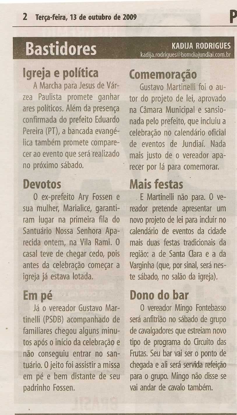 Bom Dia Jundiaí - 13/10/2009
