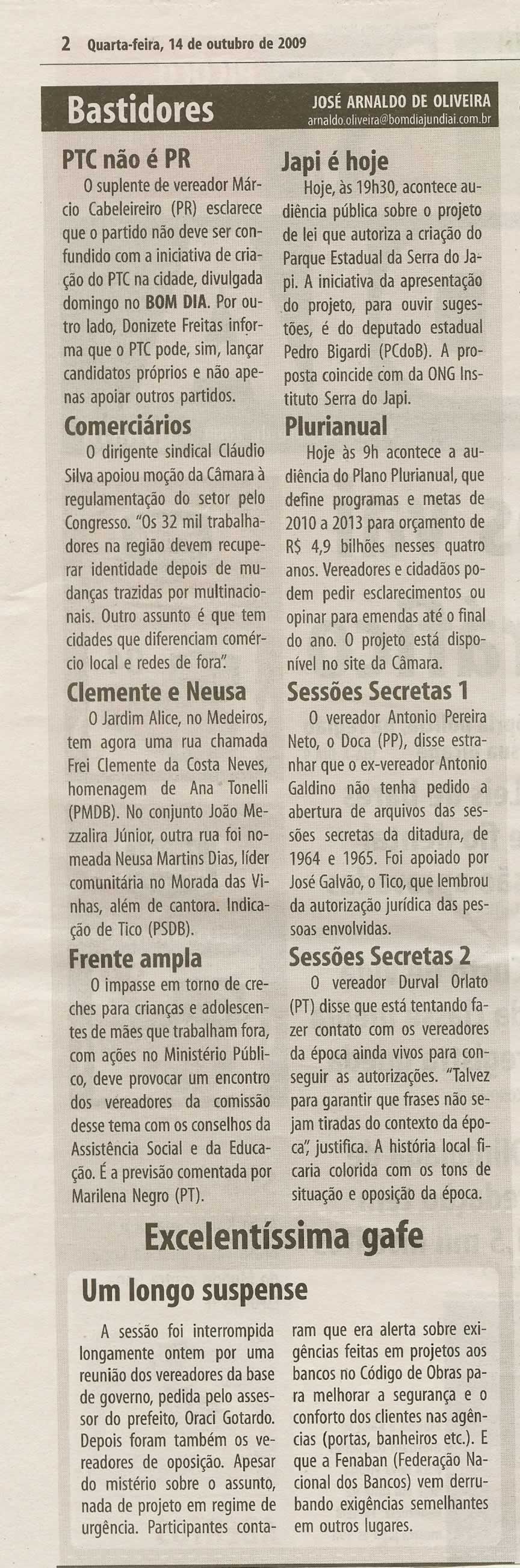 Bom Dia Jundiaí - 14/10/2009