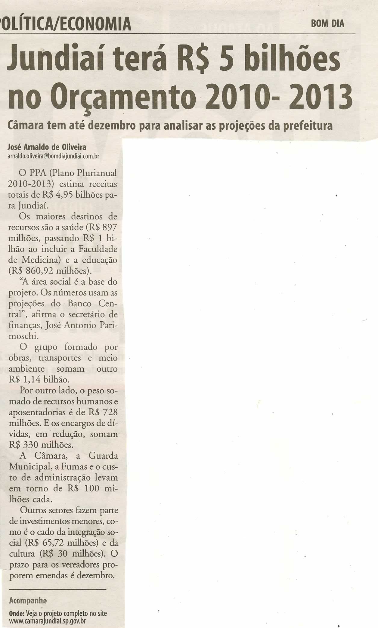 Bom Dia Jundiaí - 15/10/2009