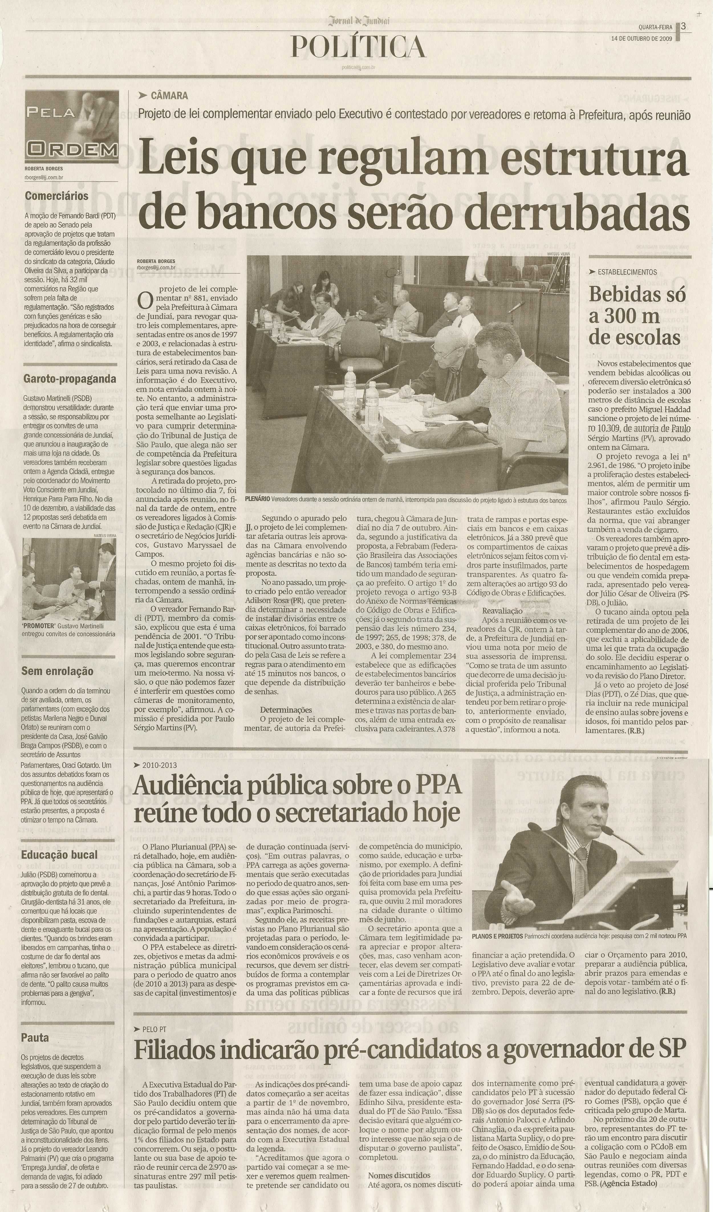 Jornal de Jundiaí - 14/10/2009