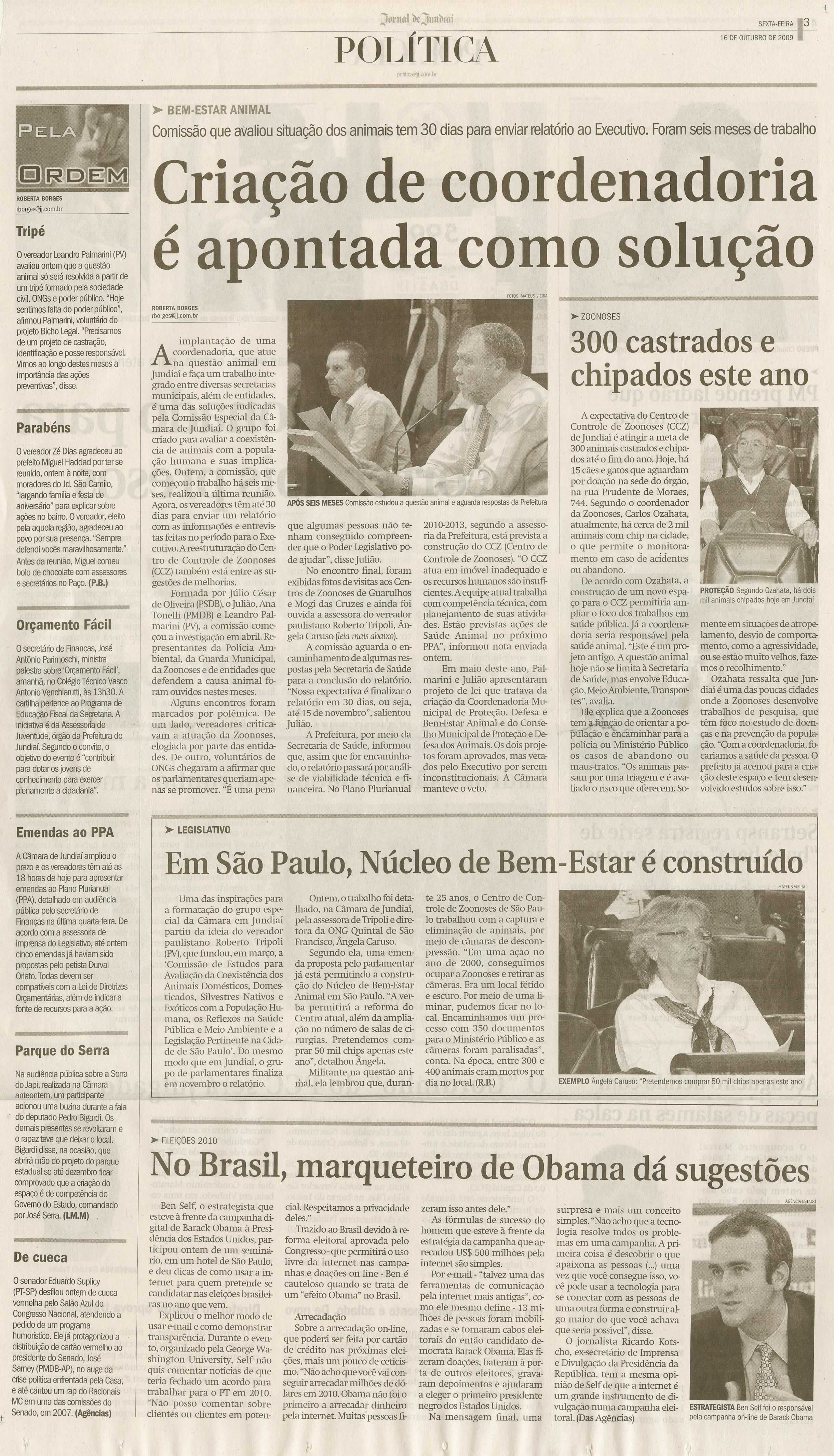 Jornal de Jundiaí - 16/10/2009