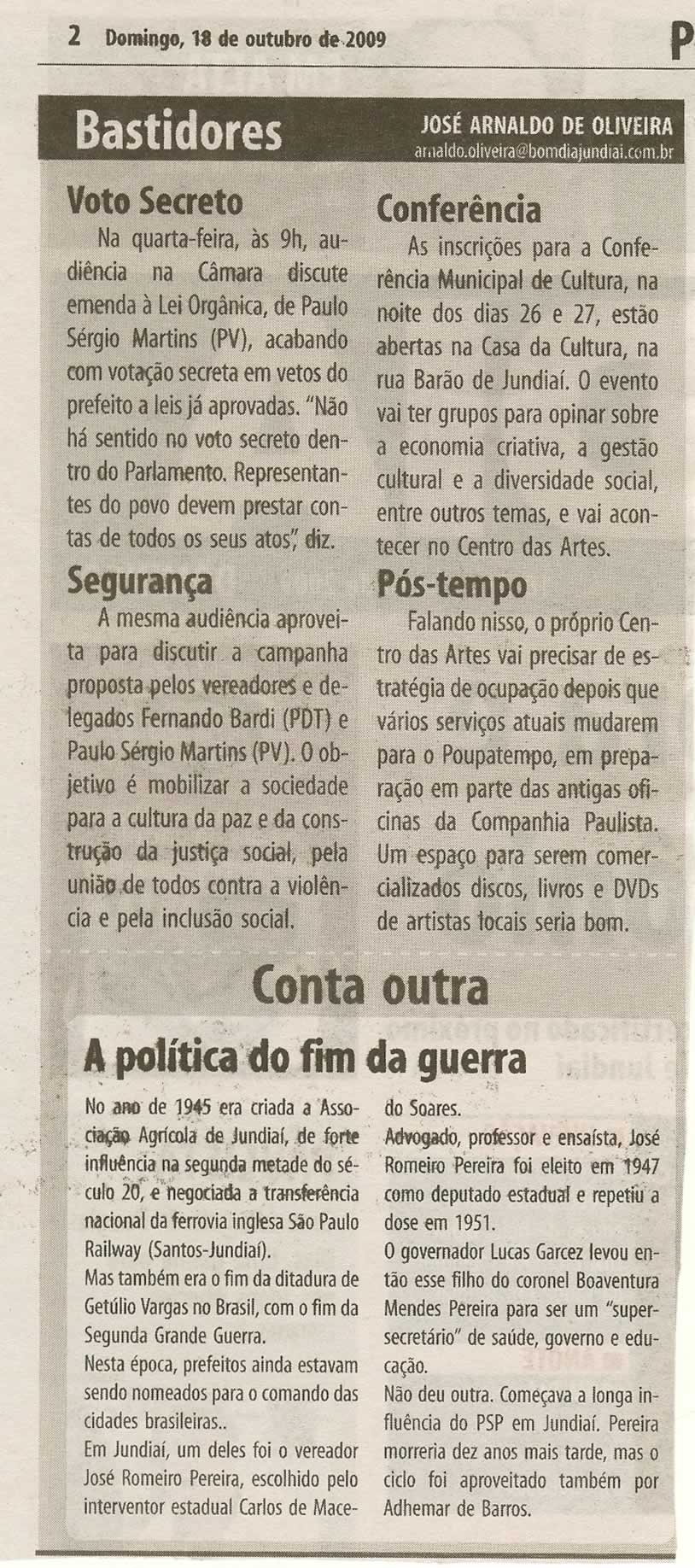 Bom Dia Jundiaí - 18/10/2009