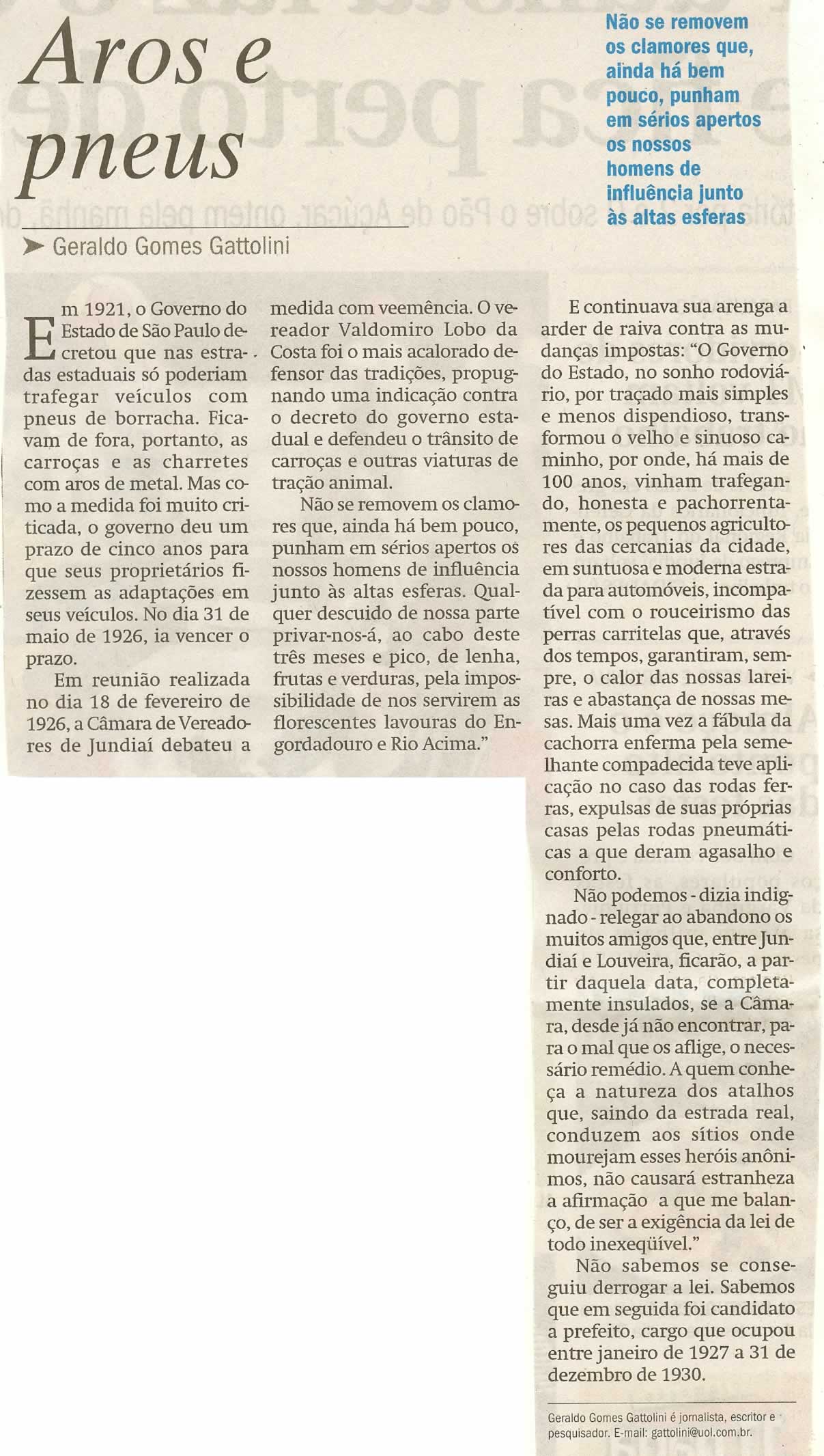 Jornal de Jundiaí - 19/10/2009