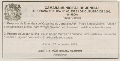 Bom Dia Jundiaí - 17/10/2009