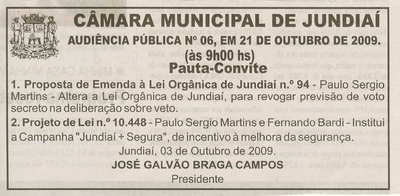 Jornal da Cidade - 17/10/2009